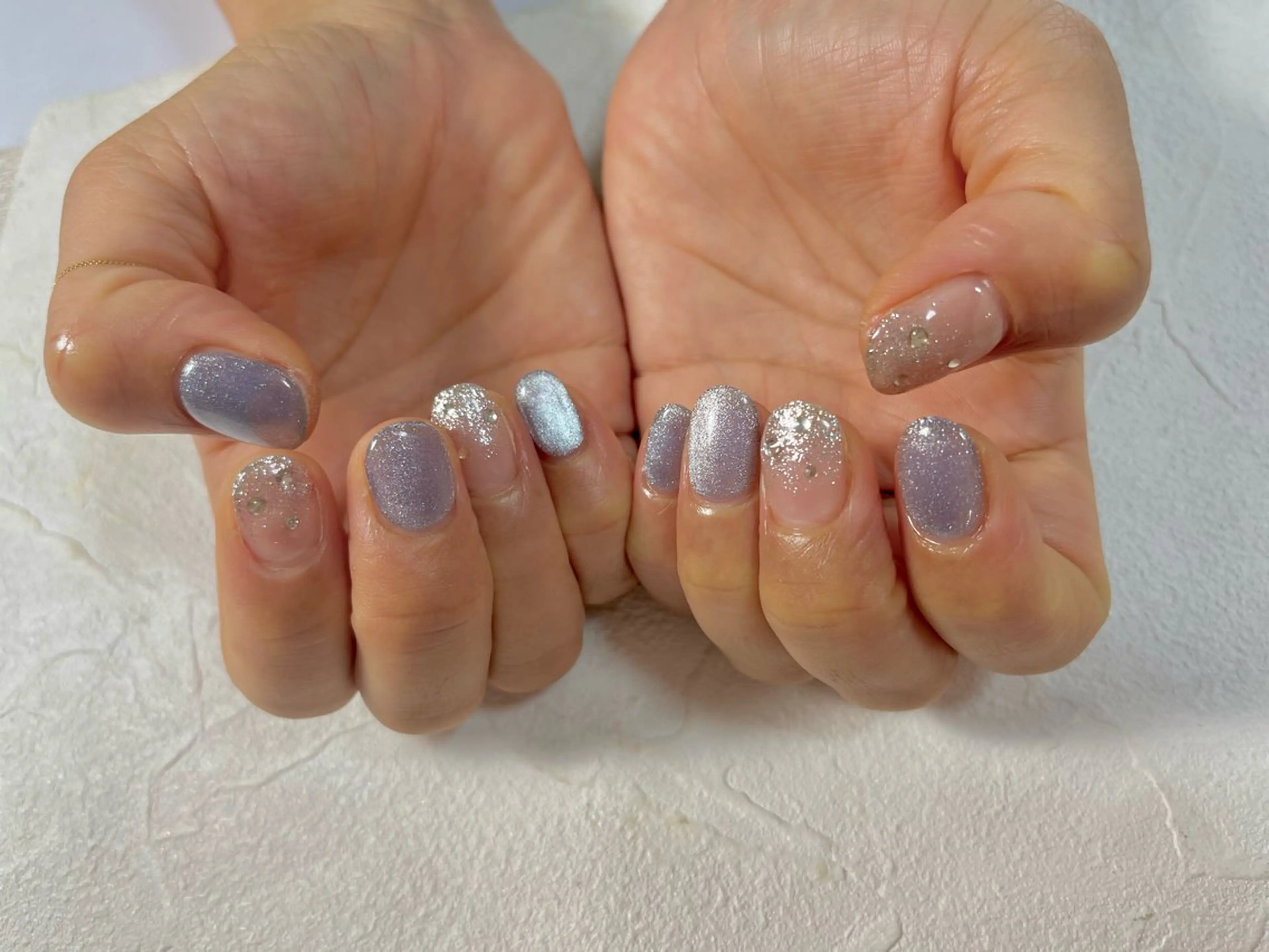 ネイル オーロラネイル フットネイル フレンチネイル ジェルネイル 韓国ネイル kiki nail たまプラーザのネイルデザイン