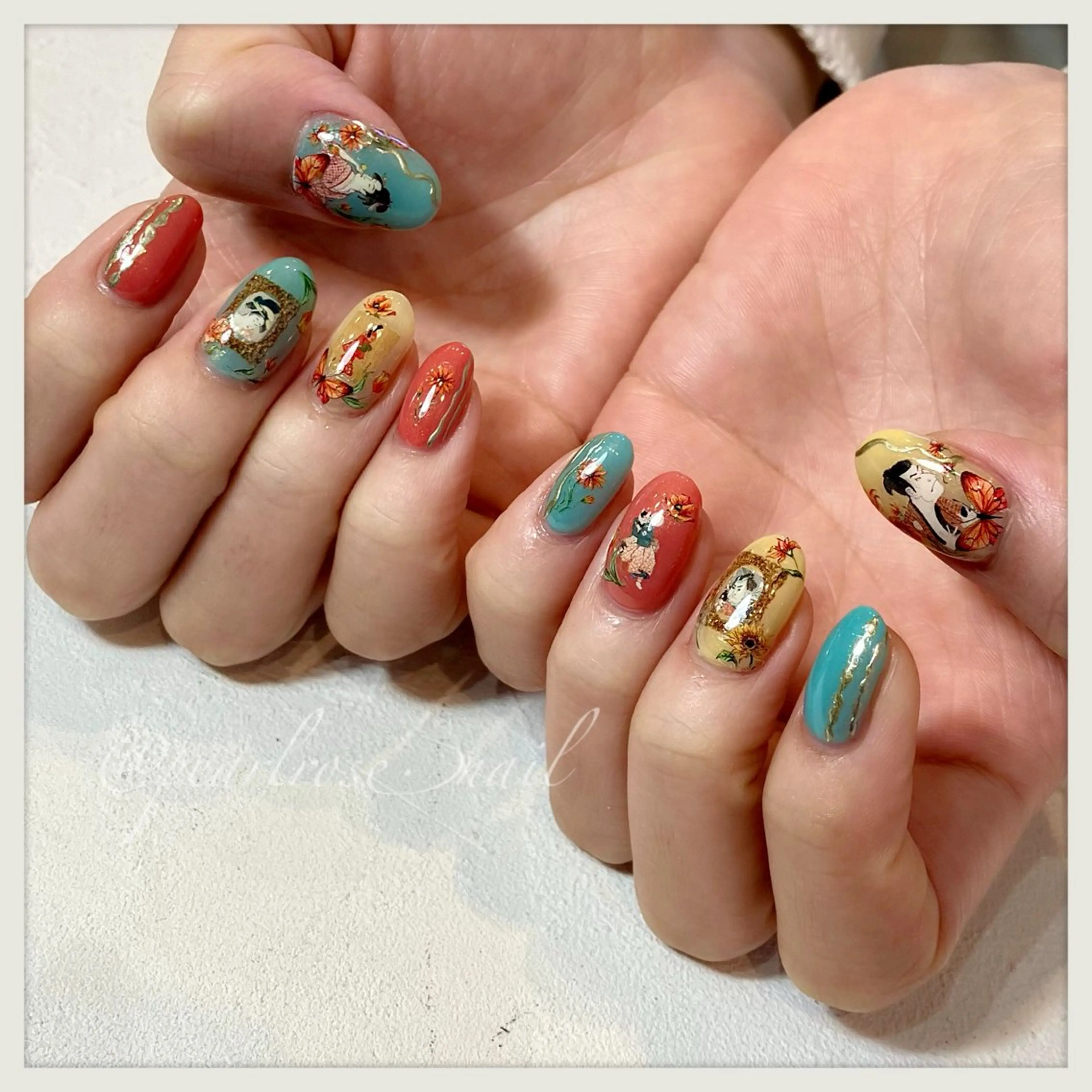 ネイル ハンドネイル Beauty salon Ryu・ange所属・PEARL ROSE パールローズのネイルデザイン