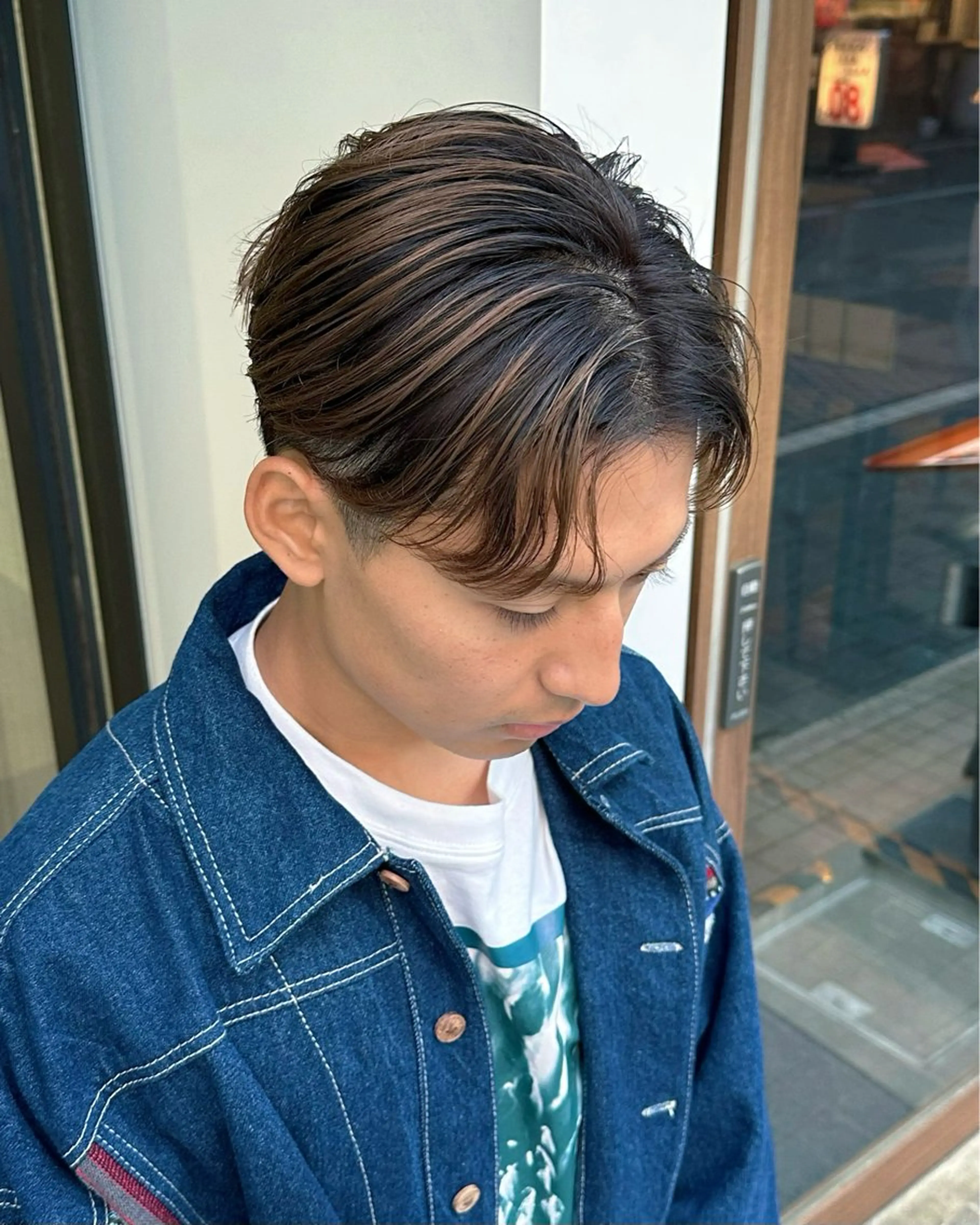 メンズカット＋バレイヤージュモデルの写真