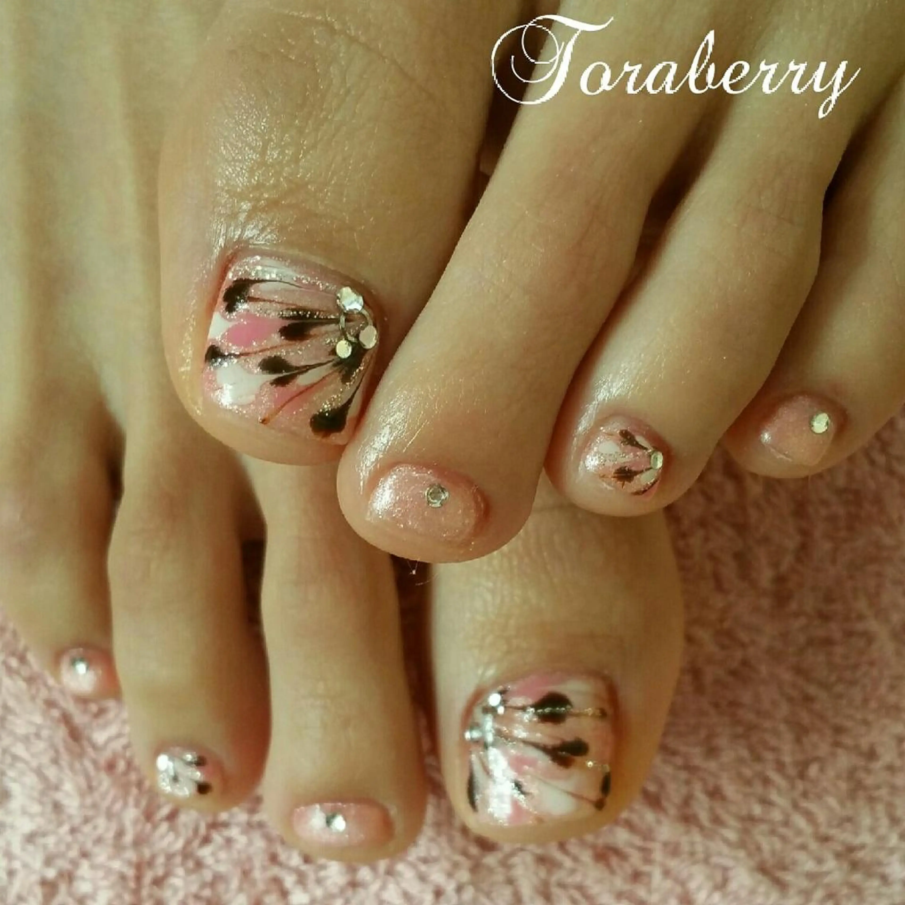 ネイル アートネイル フットネイル ピーコックネイル ネイリスト なつみのネイルデザイン