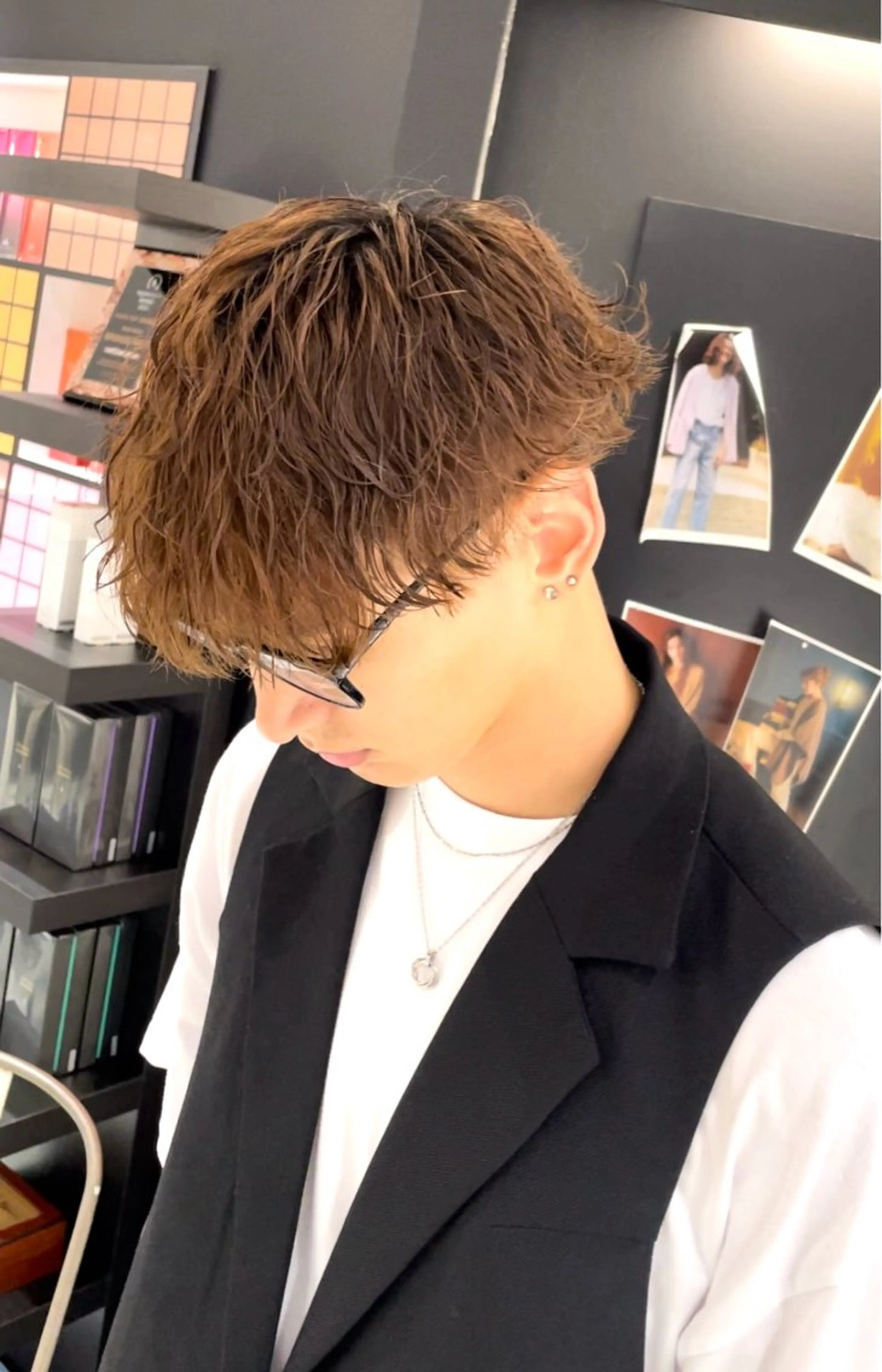 パーマ メンズ メンズパーマ 波巻きパーマ 長町/酸性ストレート /曲がる縮毛矯正のヘアスタイル