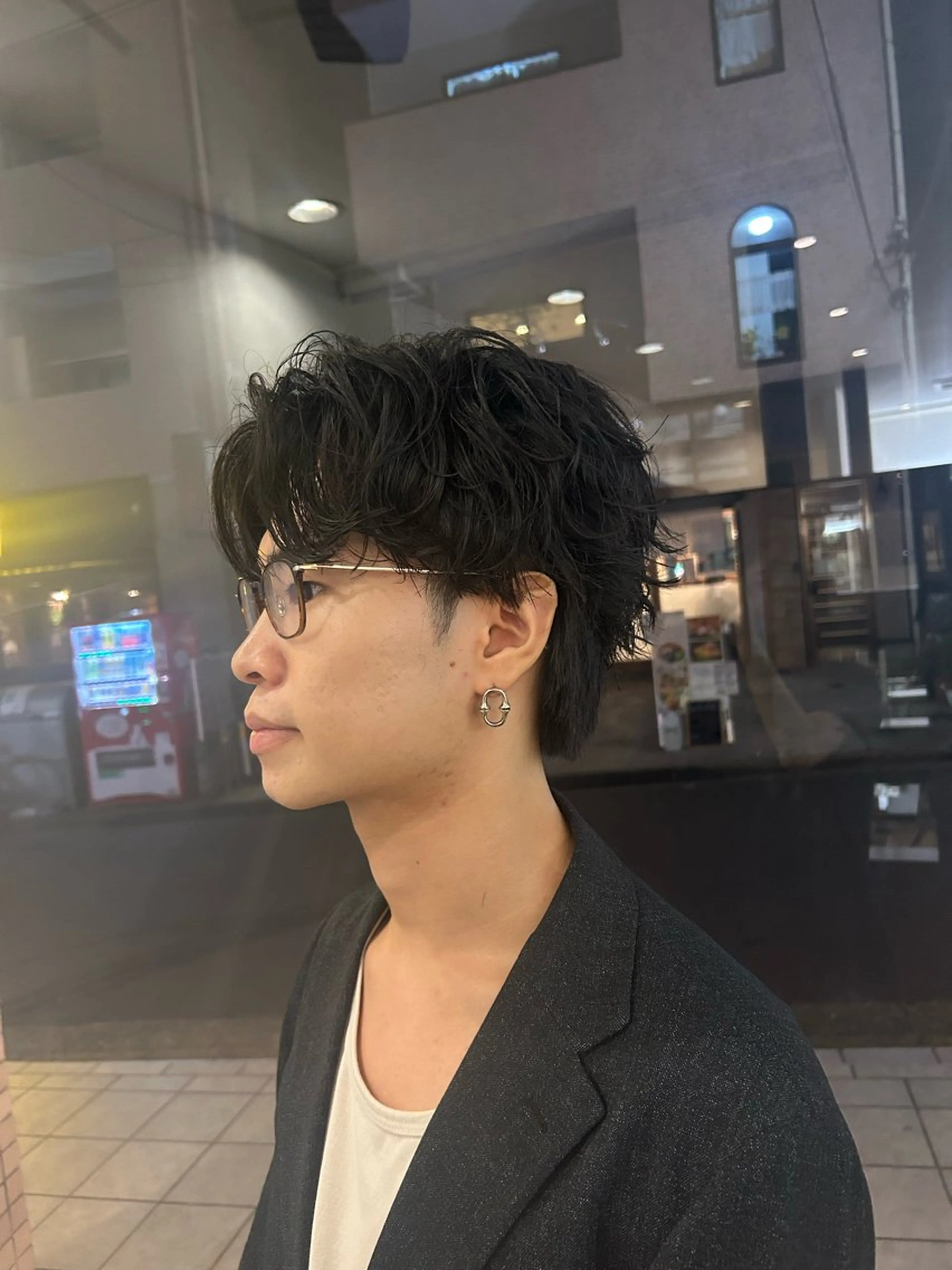 ショート パーマ メンズ メンズパーマ スパイラルパーマ MEN'S HAIR PERCUT柏店所属・西村 旭陽のヘアスタイル