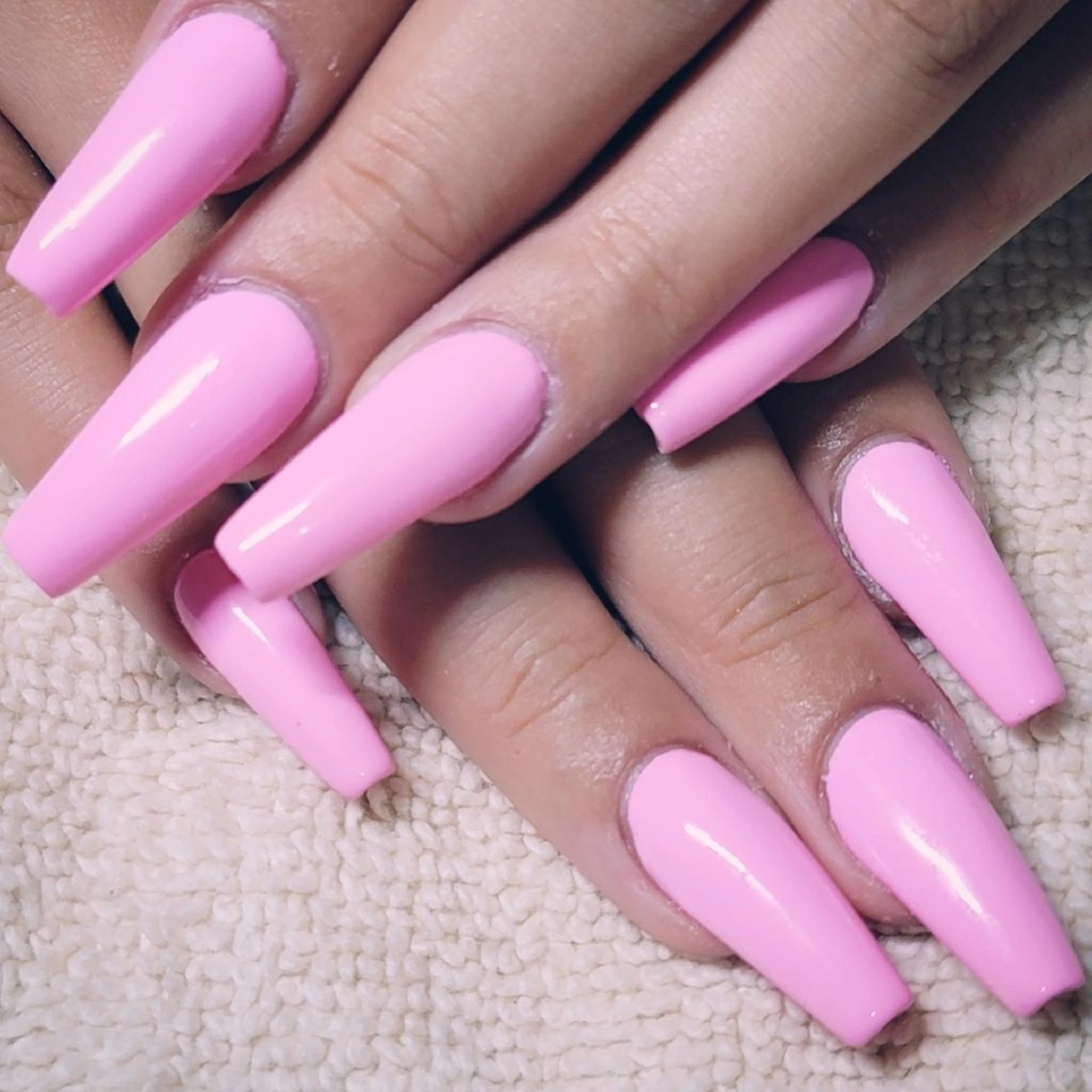 ネイル ワンカラーネイル ピンク ハンドネイル よしだ ひろきのネイルデザイン