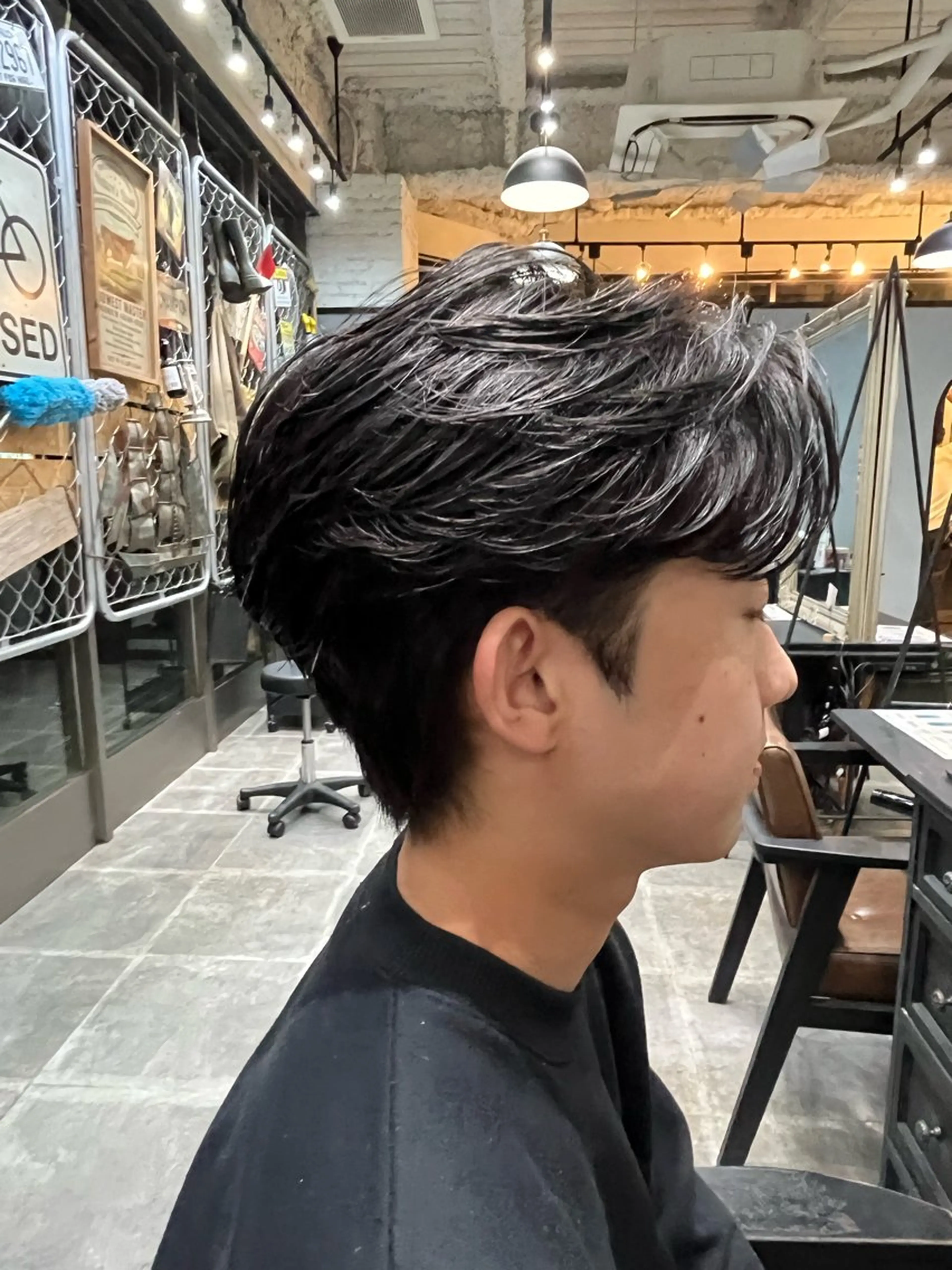 メンズ フェザーパーマ メンズパーマ メンズカット/ 嶋本敬心のヘアスタイル