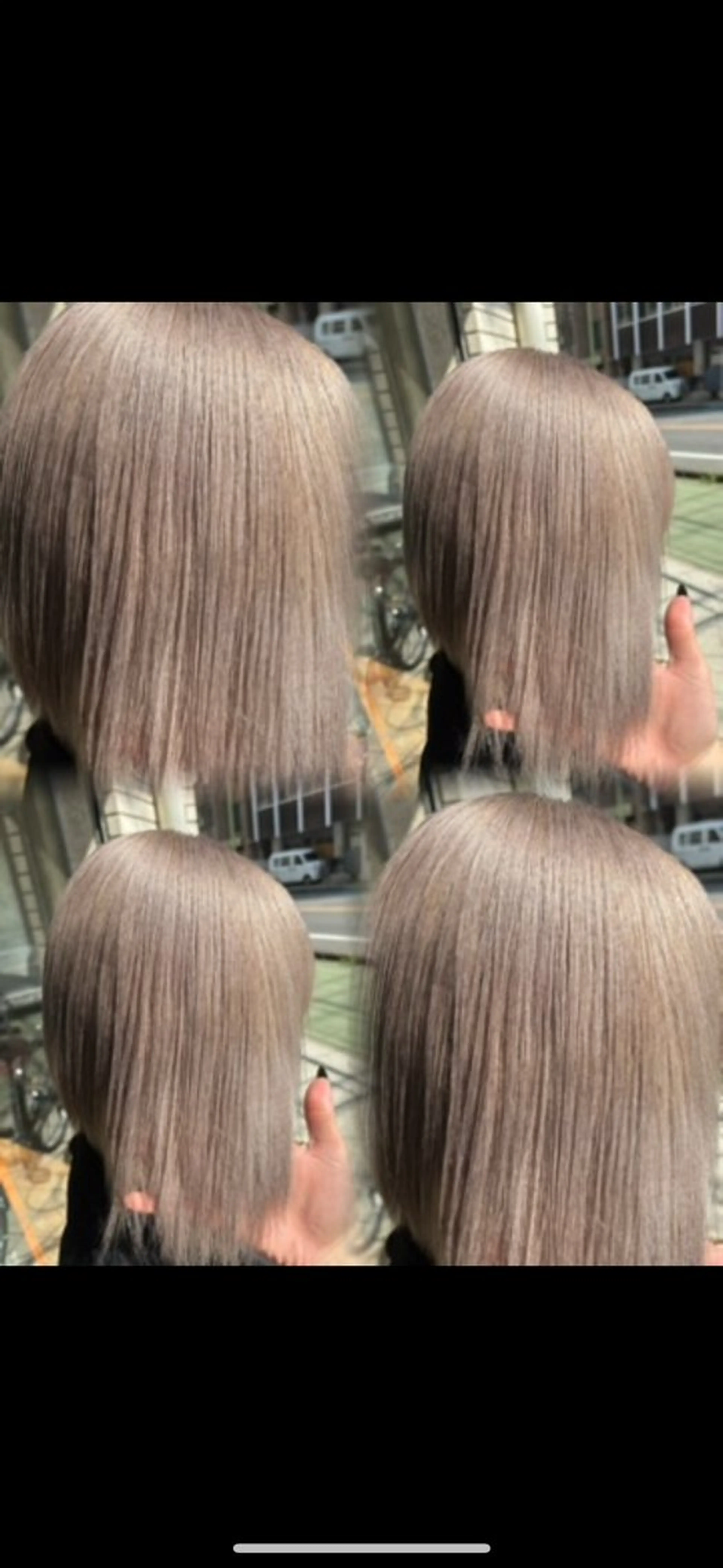 ミディアム rise/レイヤー／ ダブルカラーのヘアスタイル