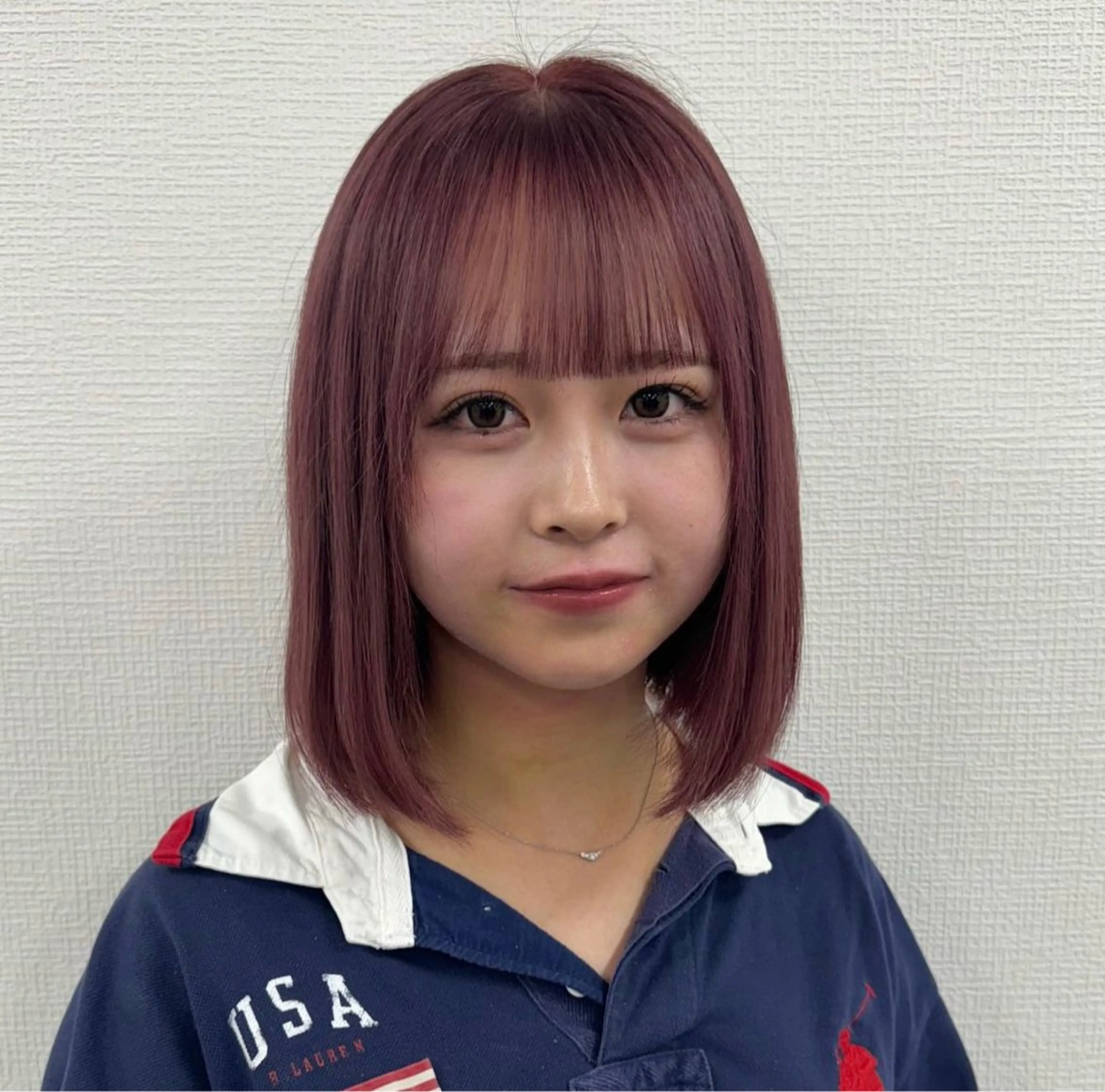 ミディアム カラー ヘアアレンジ ブリーチ ブリーチなしカラー 韓国風ヘア ヘアカラー トリートメント 韓国レイヤーカット /韓国トレンドカラーのヘアスタイル