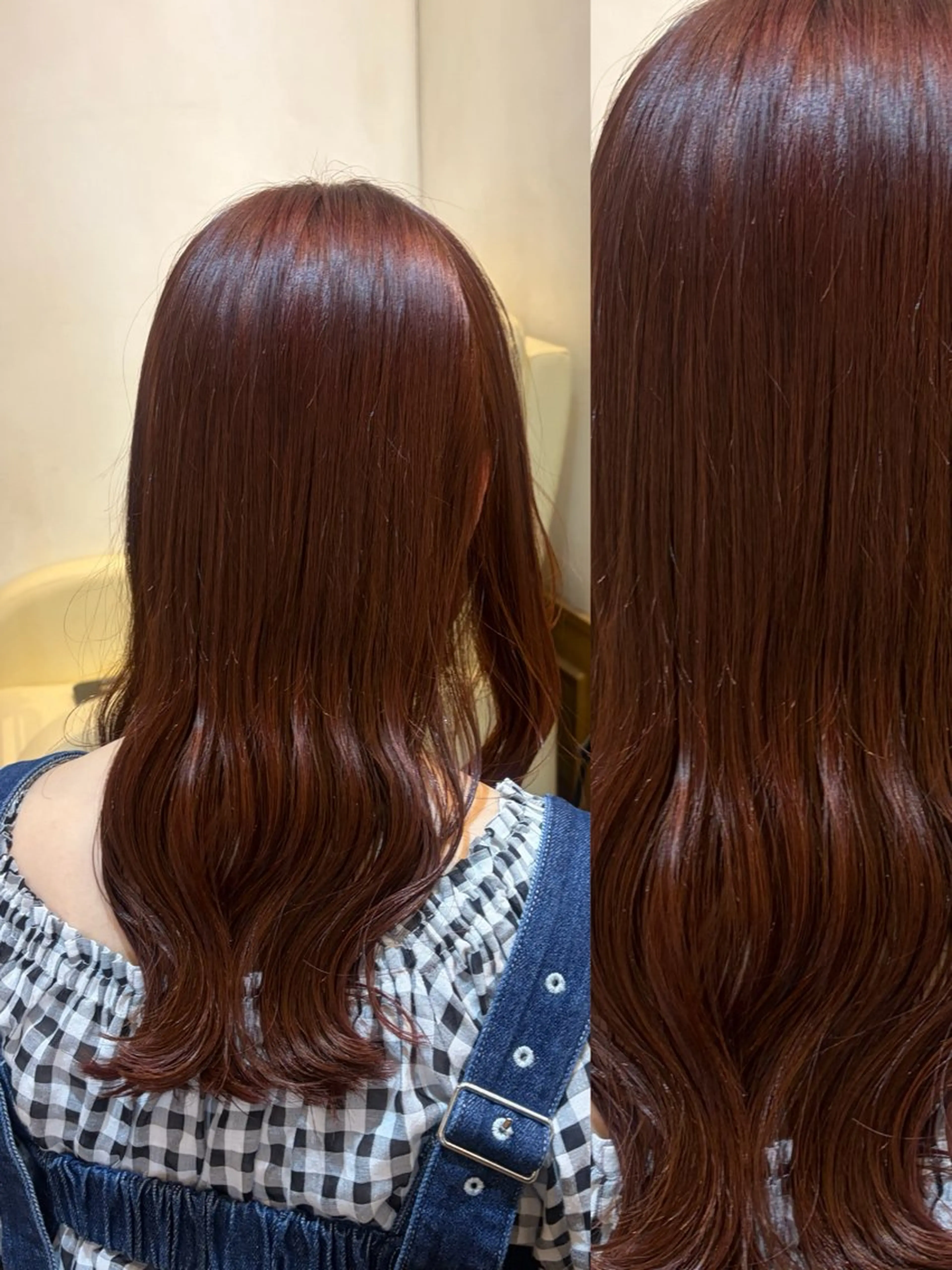 ロング カラー カット ヘアカラー トリートメント 👑髪質改善wカラー /ハイトーン/アユカのヘアスタイル