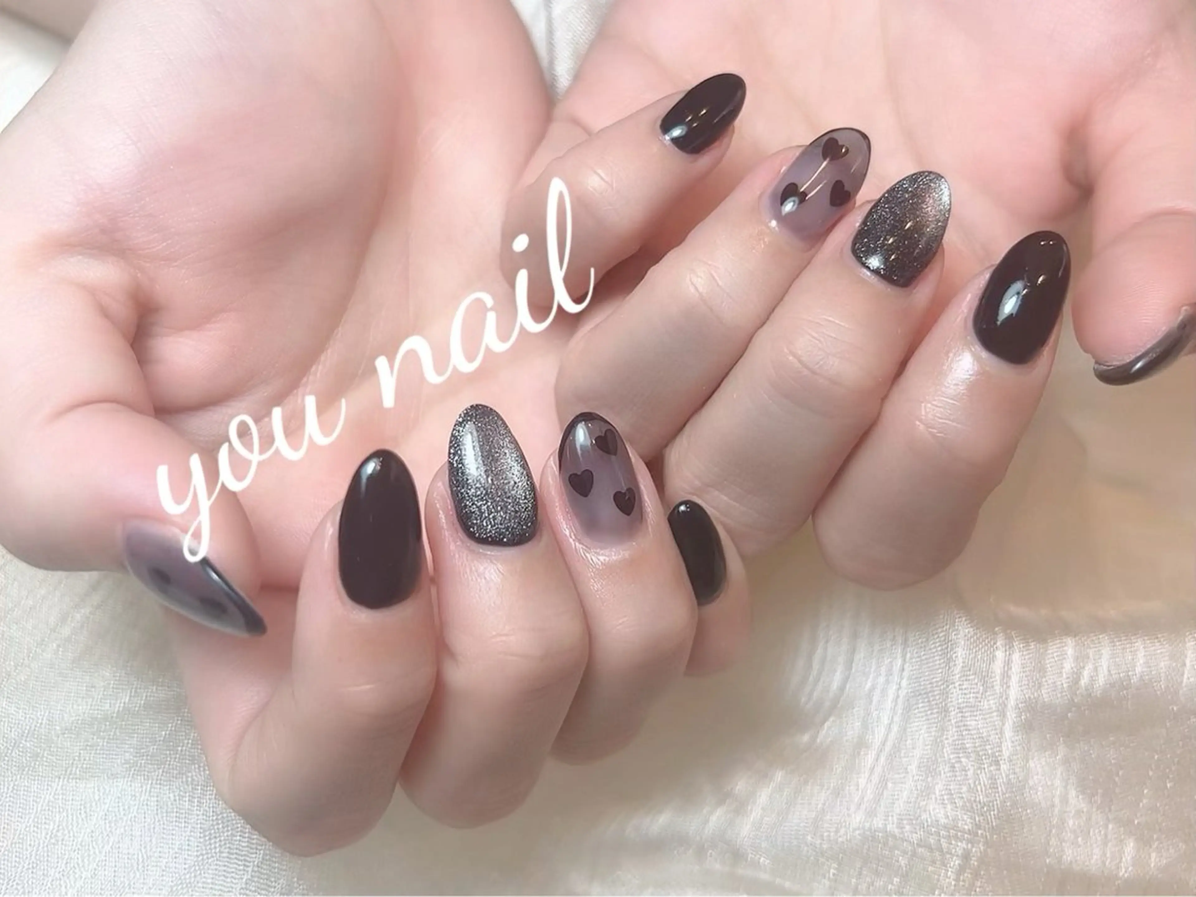 ネイル ハート バレンタイン ハンドネイル You nailのネイルデザイン