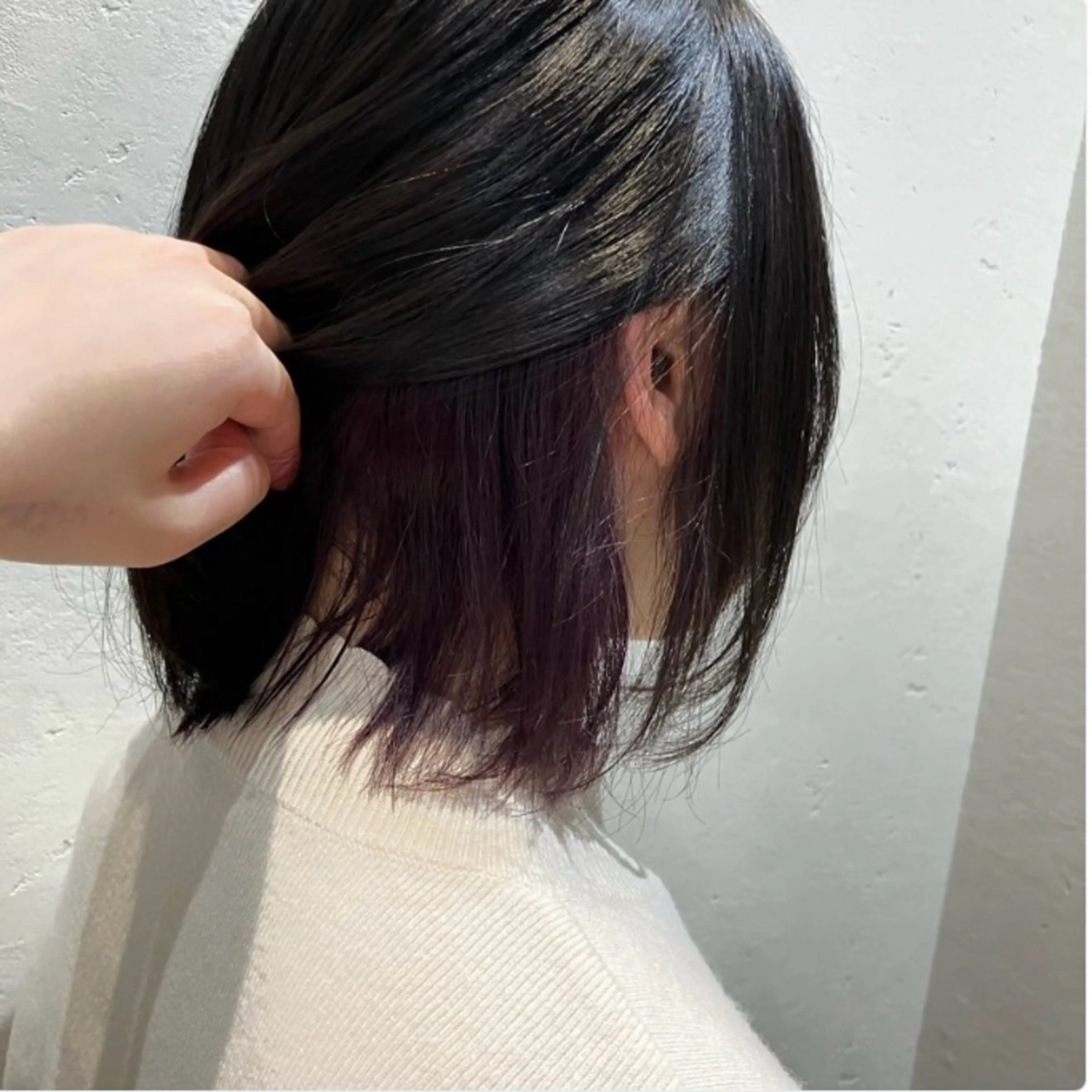 ショート パープルカラー ナチュラルヘア 🌱/久留米/あまのヘアスタイル