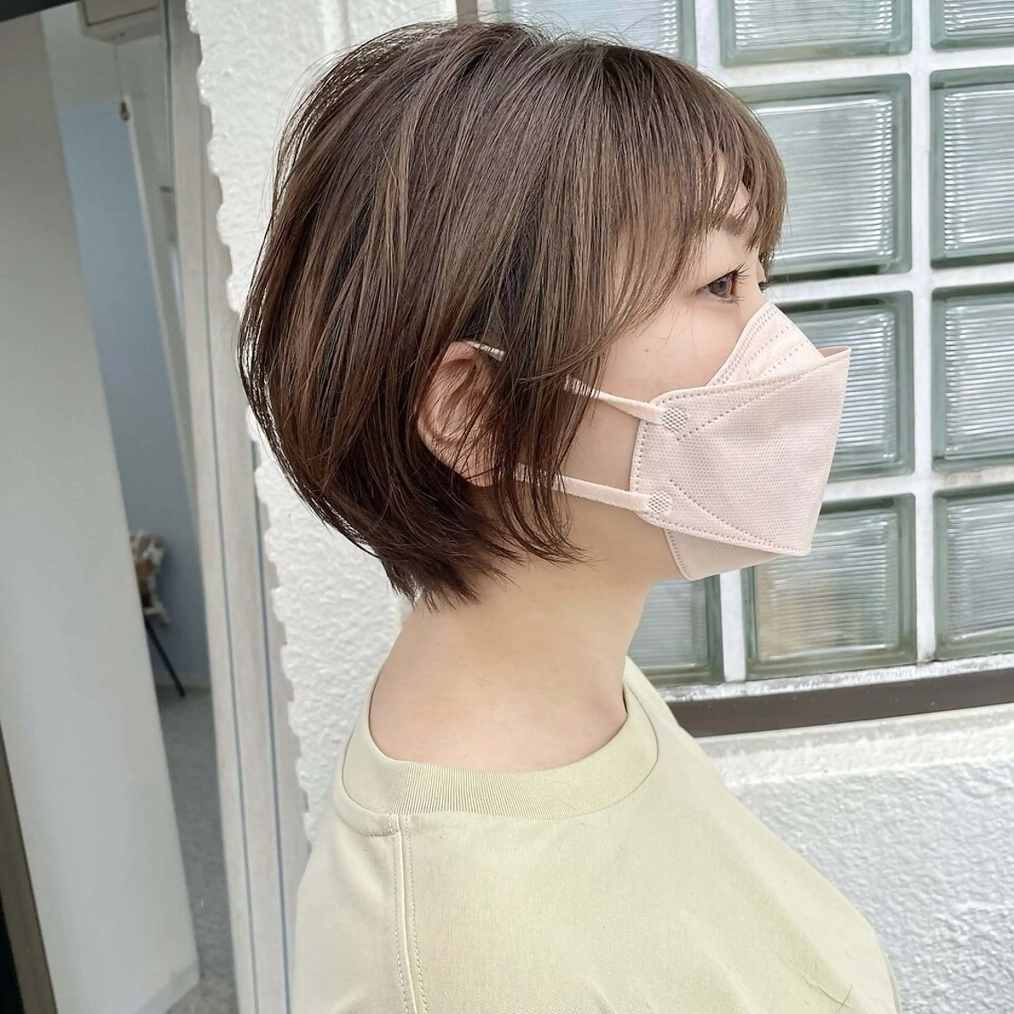 ショート カラー パーマ ショートボブ ボブ ショートヘア カット ヘアカラー パーマ YUKO/ 似合わせ韓国風パーマのヘアスタイル