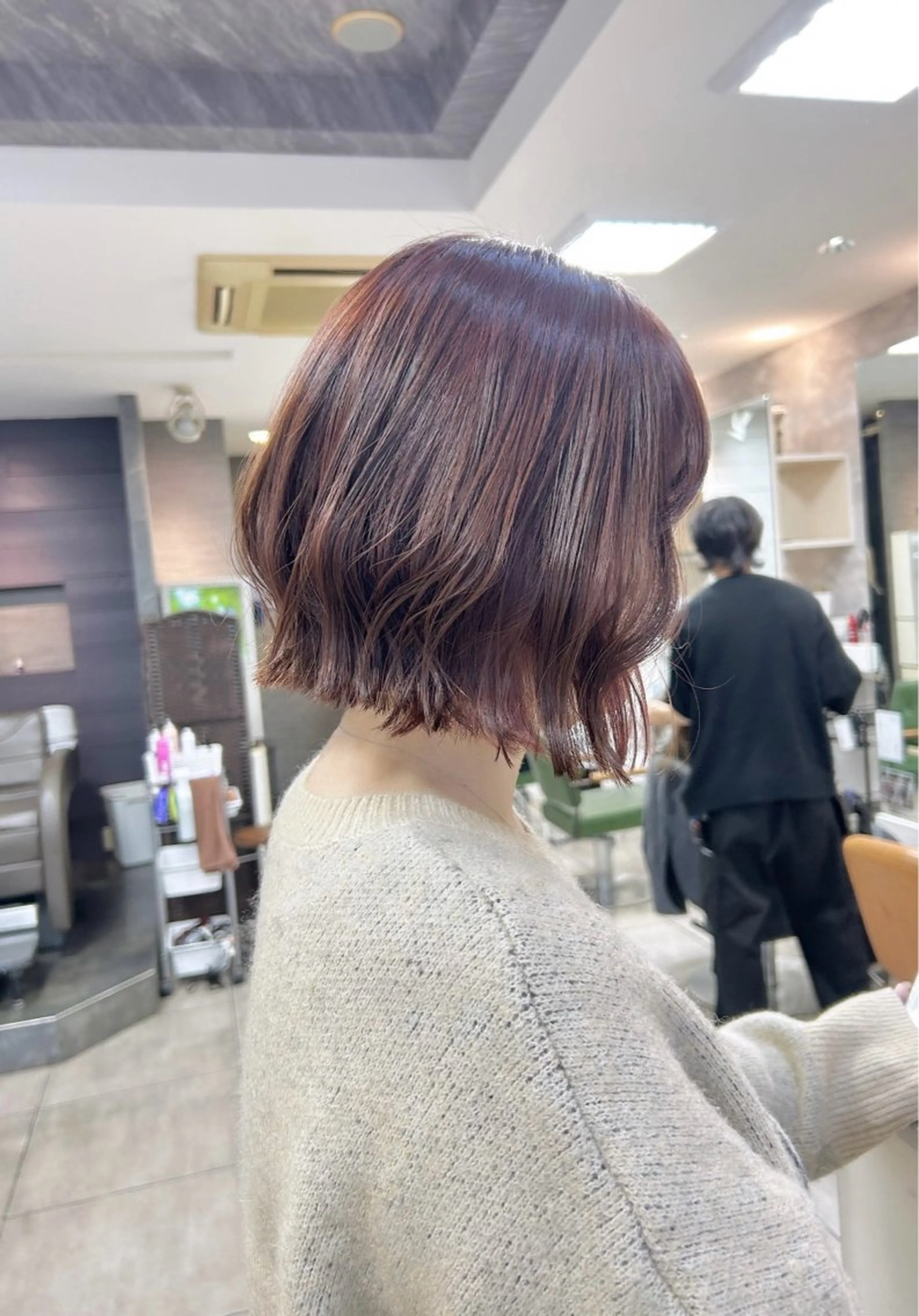 ショート ピンクブラウン カット ヘアカラー トリートメント 🫧艶髪カラー🫧 森本くるみのヘアスタイル