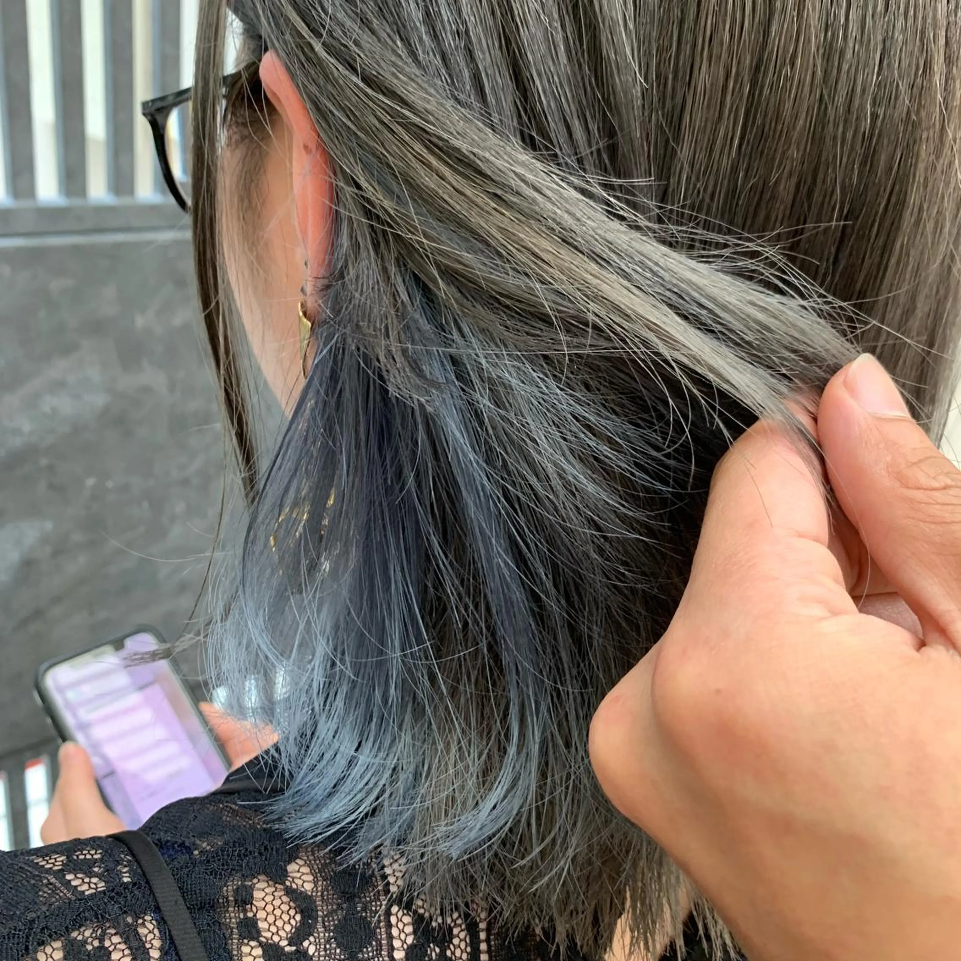 ミディアム カラー ケリーズグリーン所属・ショート/ボブ 森田/嵩士のヘアスタイル