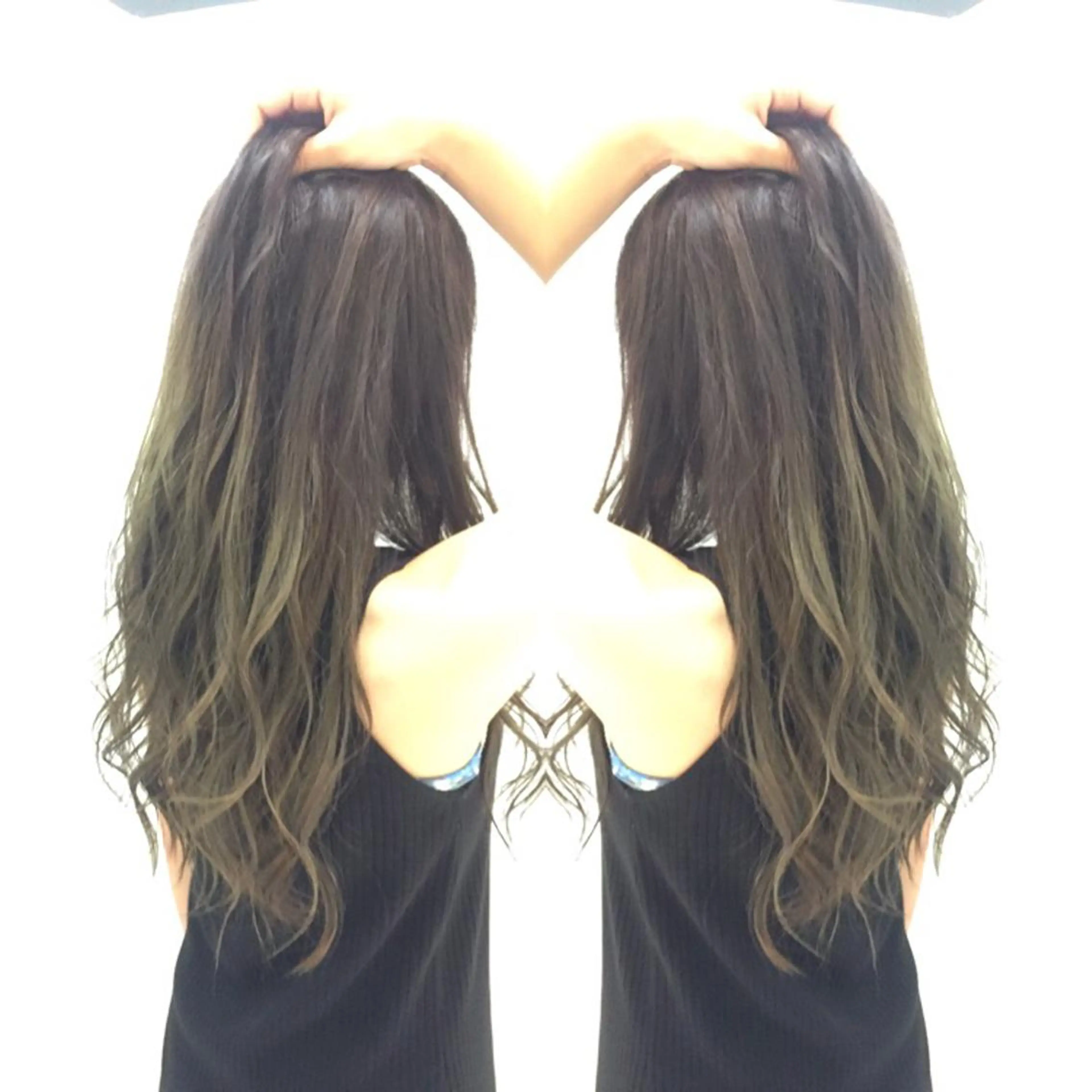 ロング アッシュ 髪質改善特化サロン ICONIQ天神店のヘアスタイル