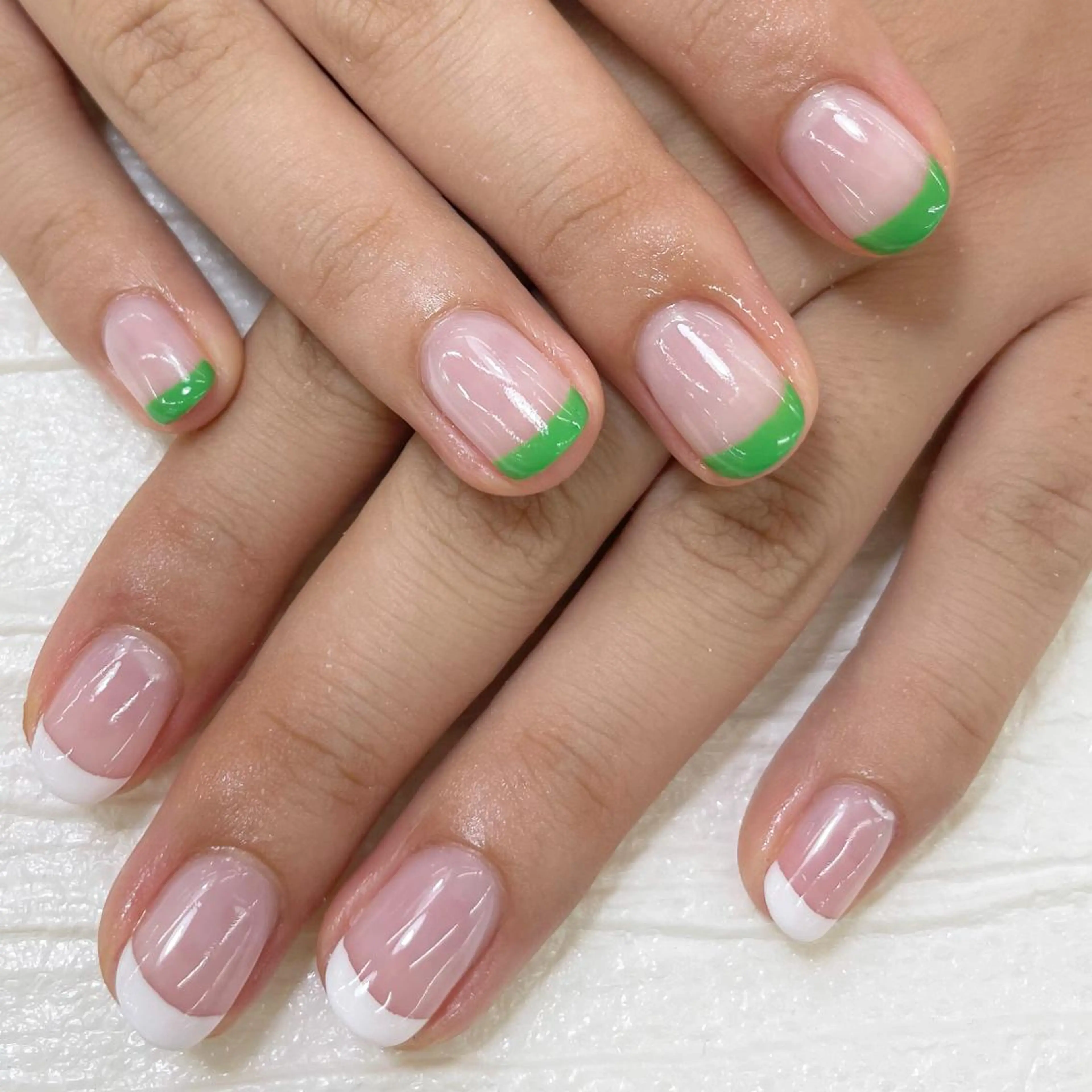 ネイル フレンチネイル Nail Blue512所属・Nailist MINORIのネイルデザイン