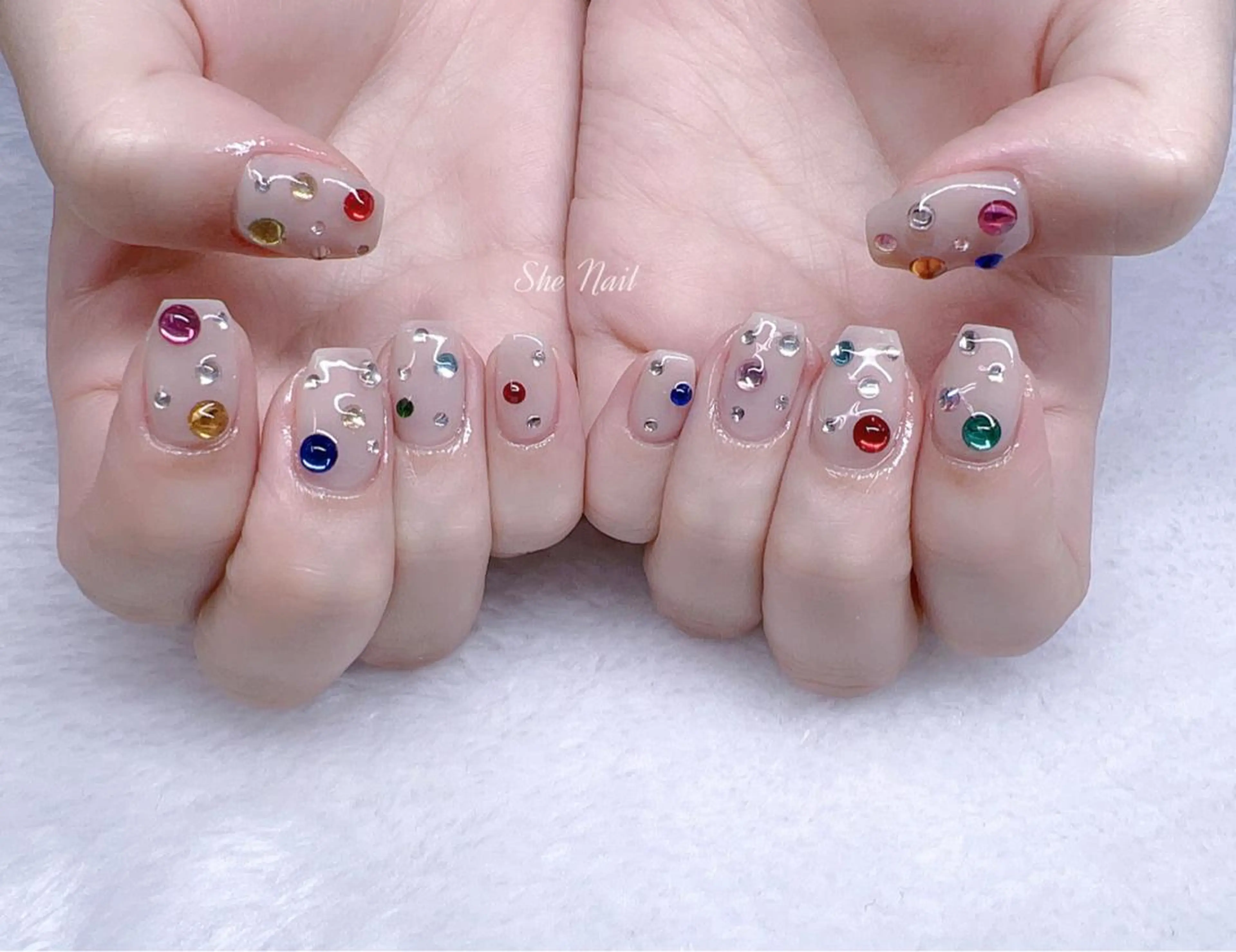 ネイル チークネイル 長さ出し フレンチネイル マグネットネイル 持ち込み ハンドネイル She   Nail所属・ISA_ BELLAのネイルデザイン