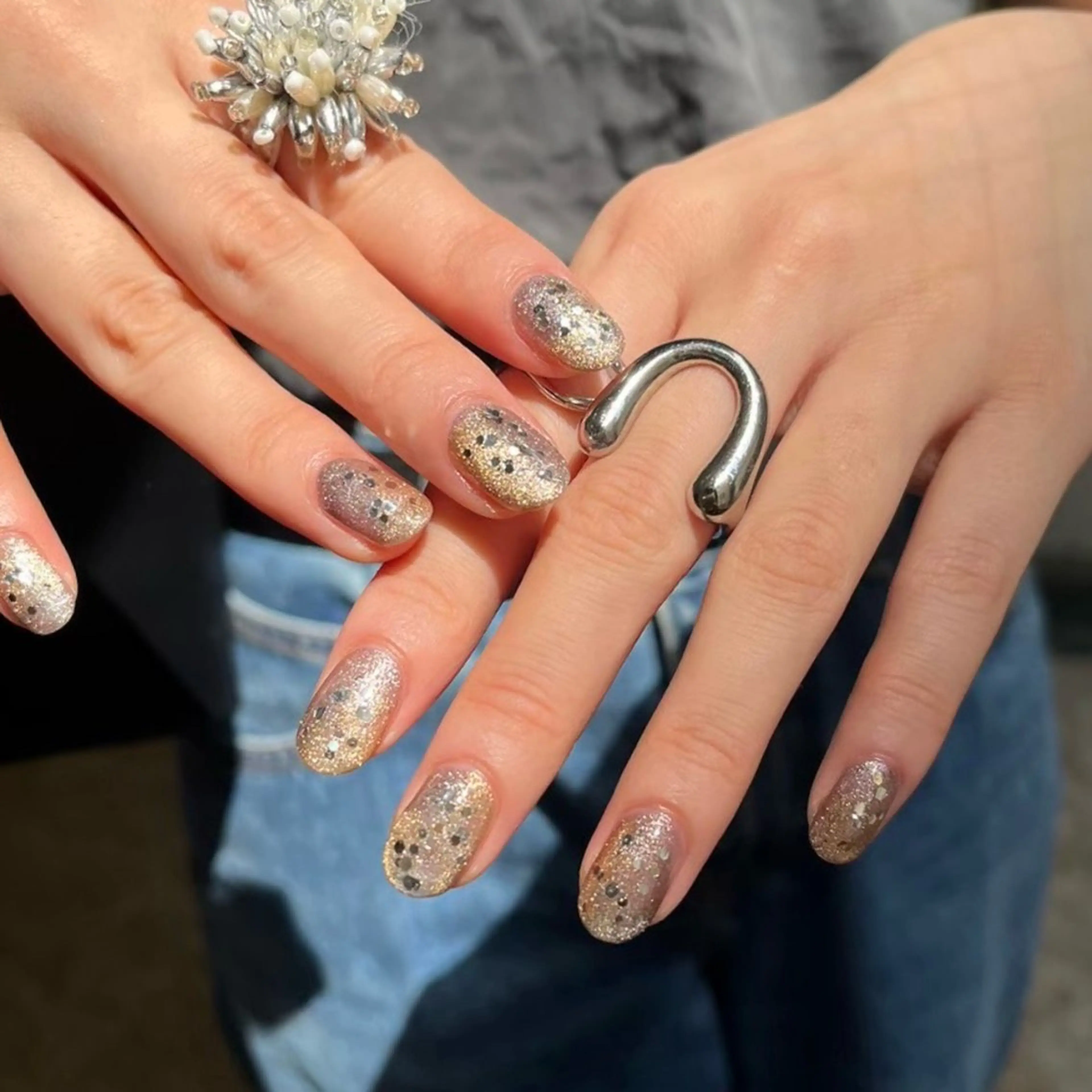 ネイル ラメ(グリッター) マグネットネイル ハンドネイル nails _ NATSUYOのネイルデザイン