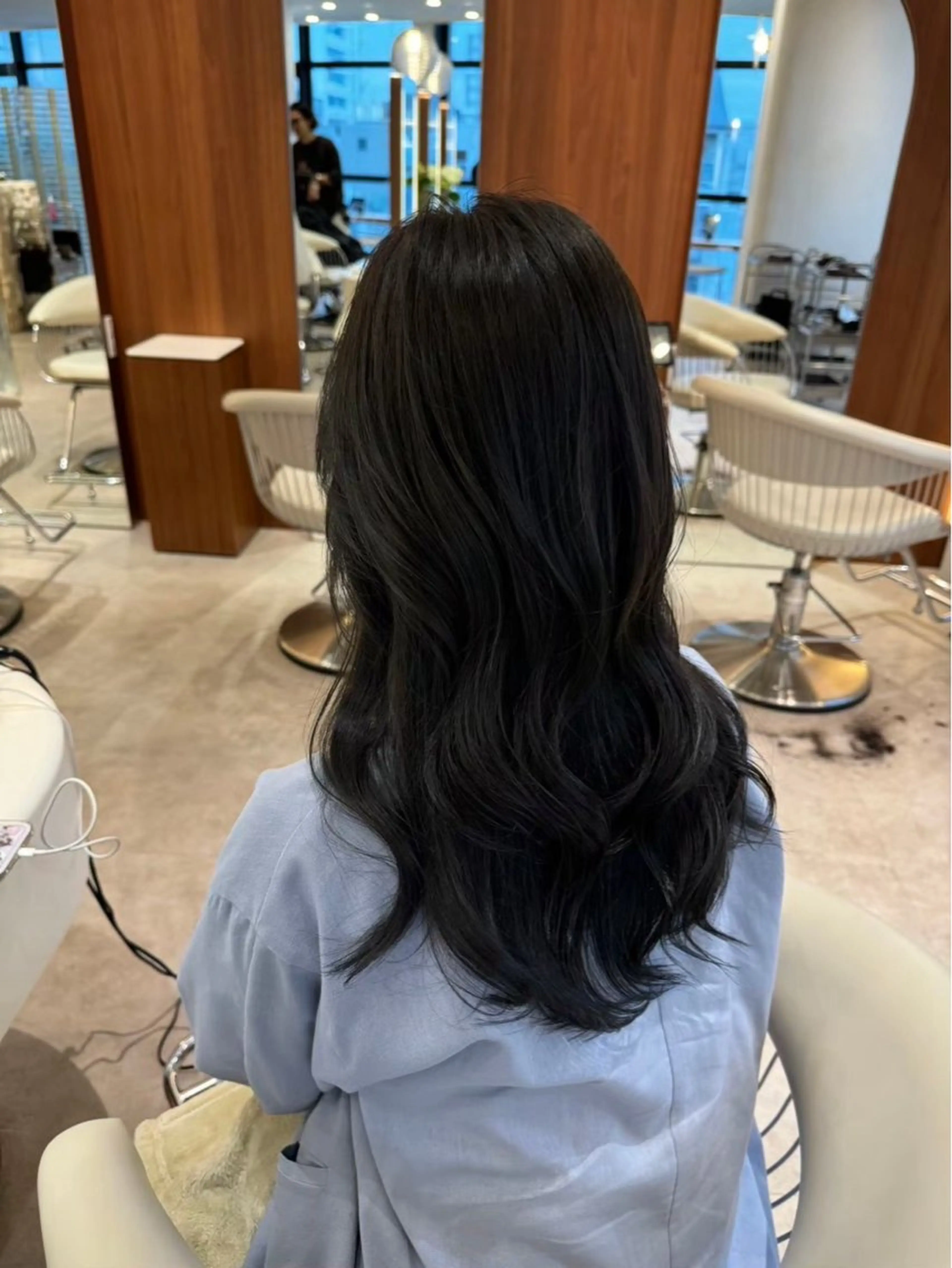 ロング ロングレイヤー レイヤーカット ロング 小顔カット トリートメント カット 韓国ヘア/レイヤー そーた/渋谷駅のヘアスタイル