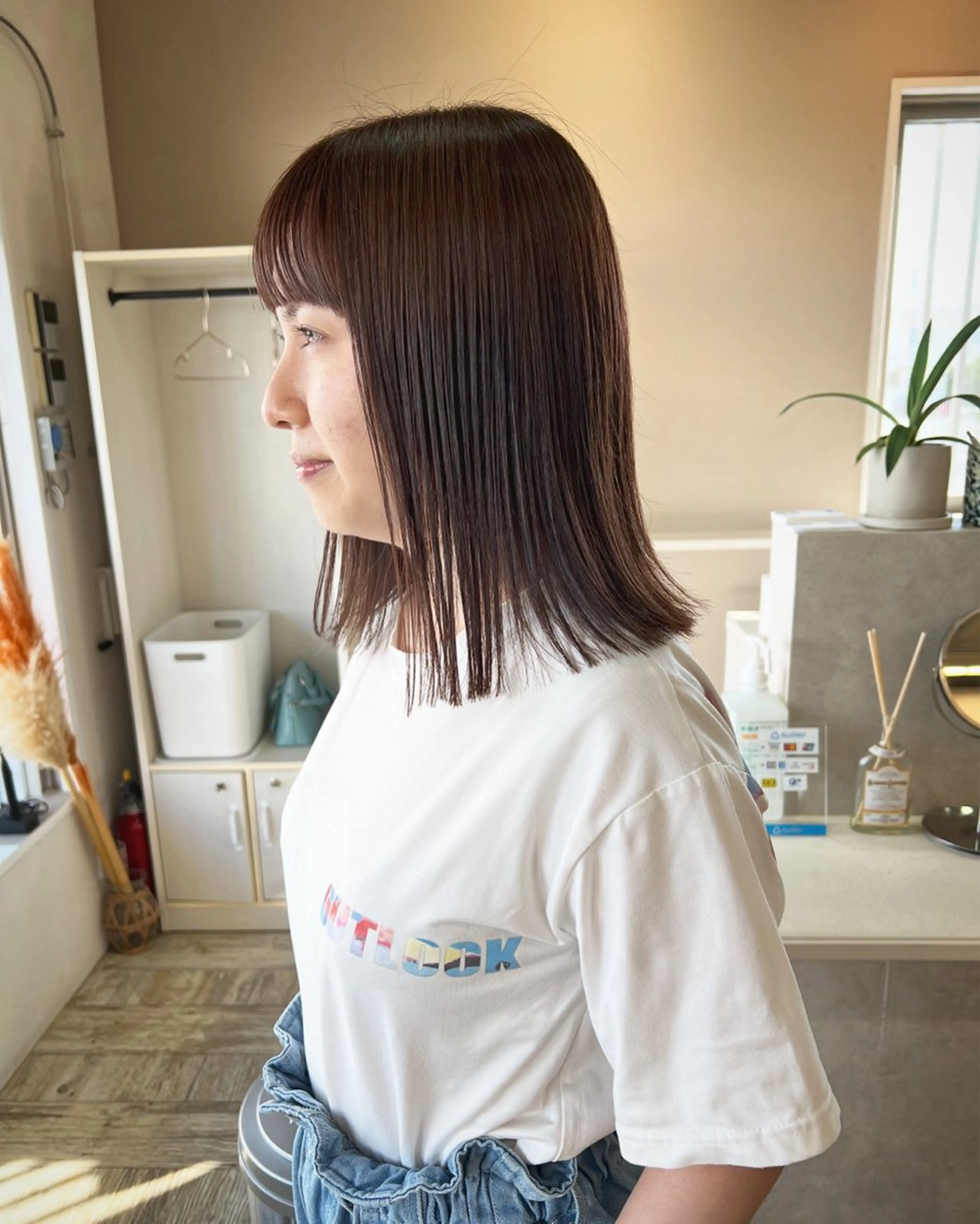 ミディアム カラー テトネ タカシのヘアスタイル