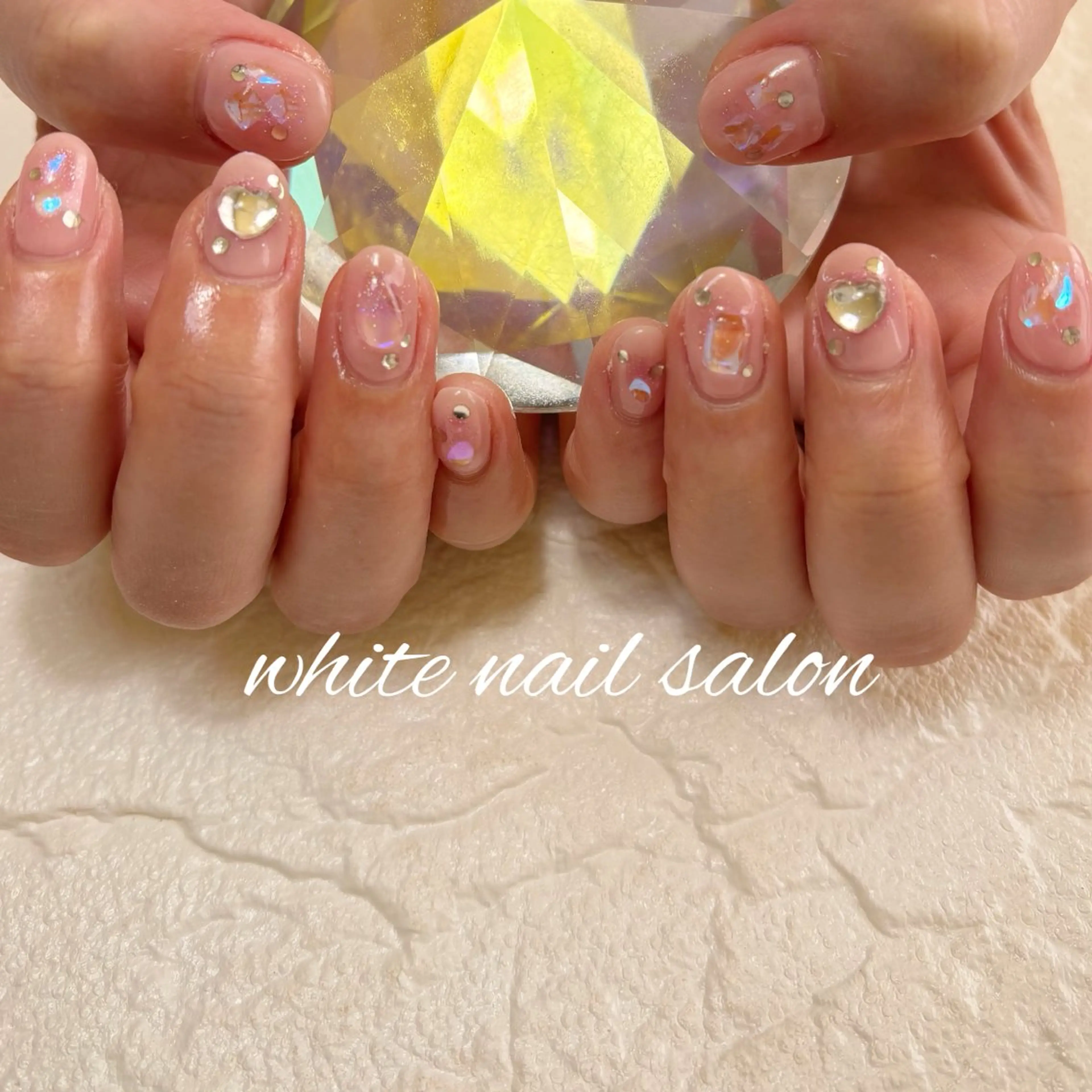ネイル フットネイル ラメ(グリッター) ハンドネイル white nail salonのネイルデザイン