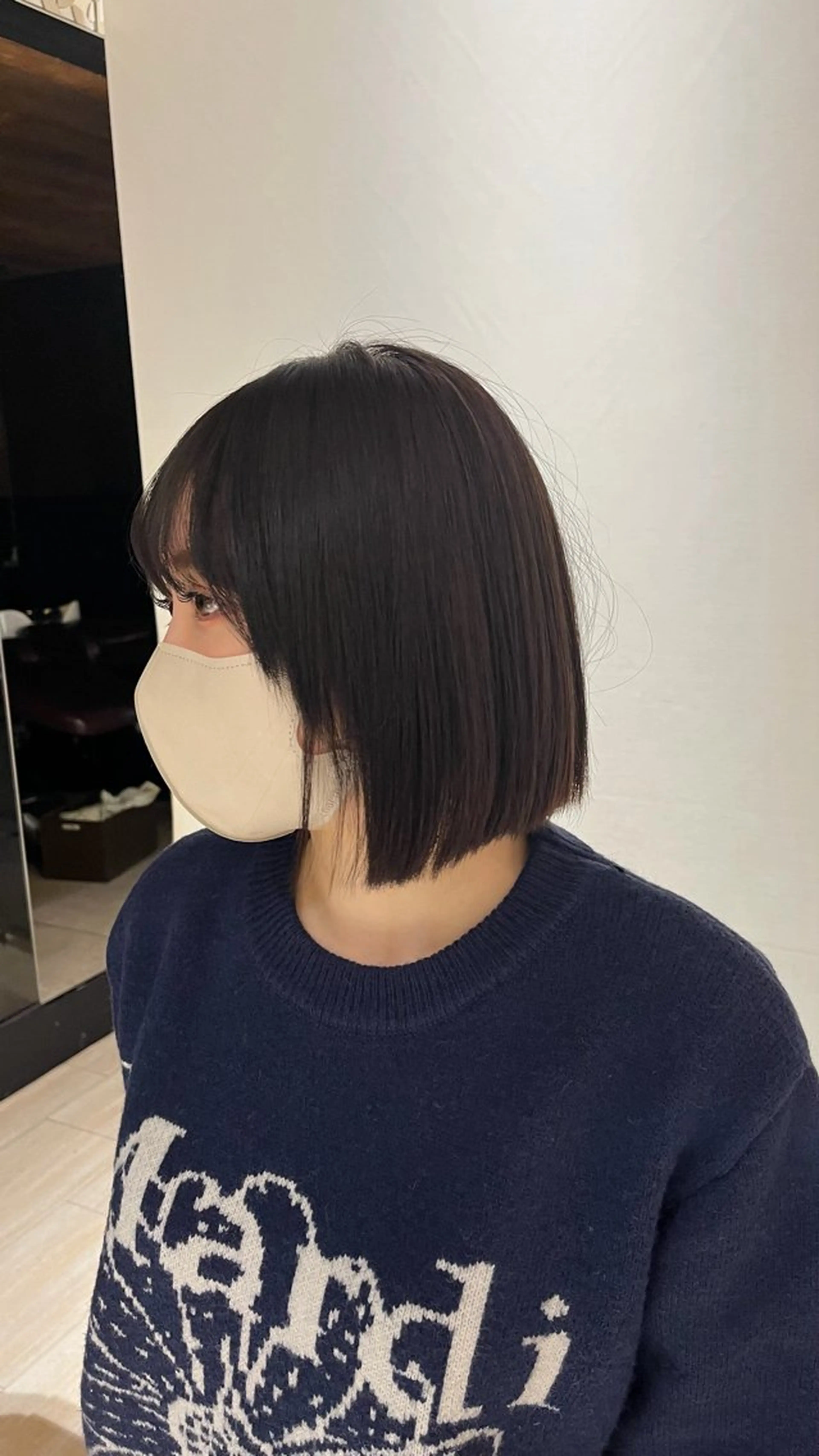 セミロング 切りっぱなしボブ ボブ AFLOAT GINZA所属・透明感カラー/レイヤ ー/ボブ/宮下知也のヘアスタイル