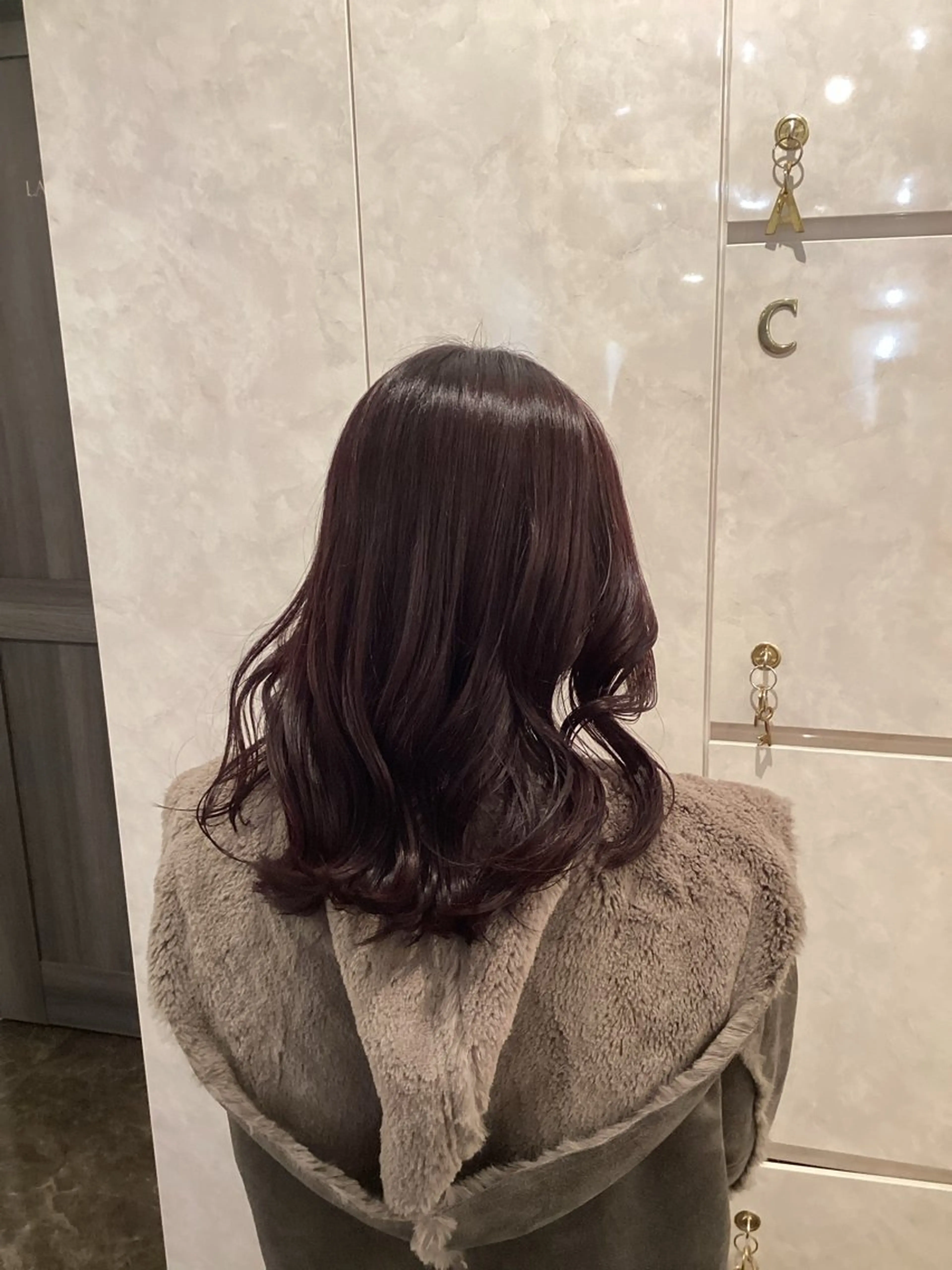 カラー カシス ピンクカラー ヘアカラー Nakano Noaのヘアスタイル