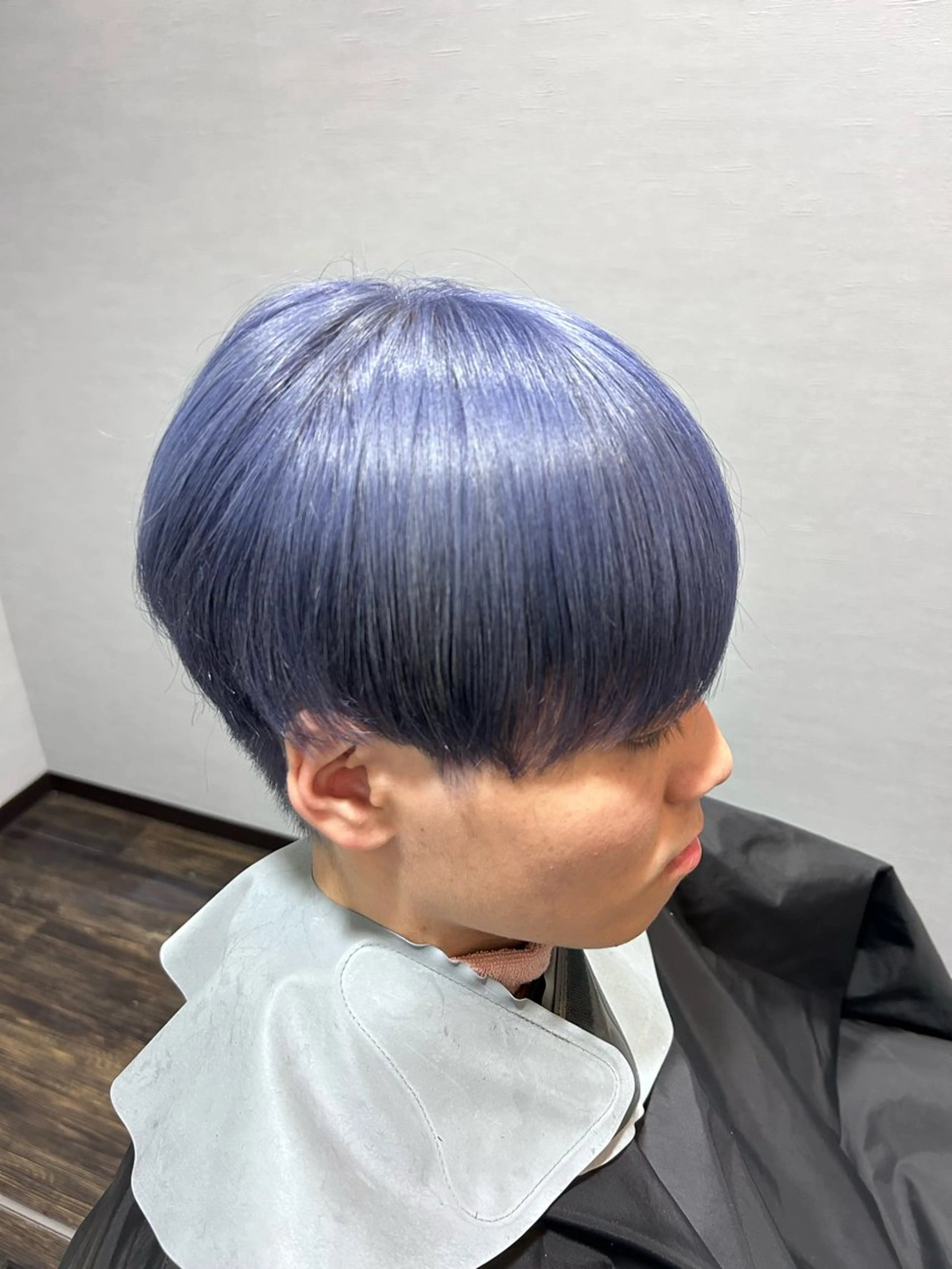 ミディアム カラー ネイビーカラー Act hair所属・カットモデル募集中/ 共和/大場和哉のヘアスタイル