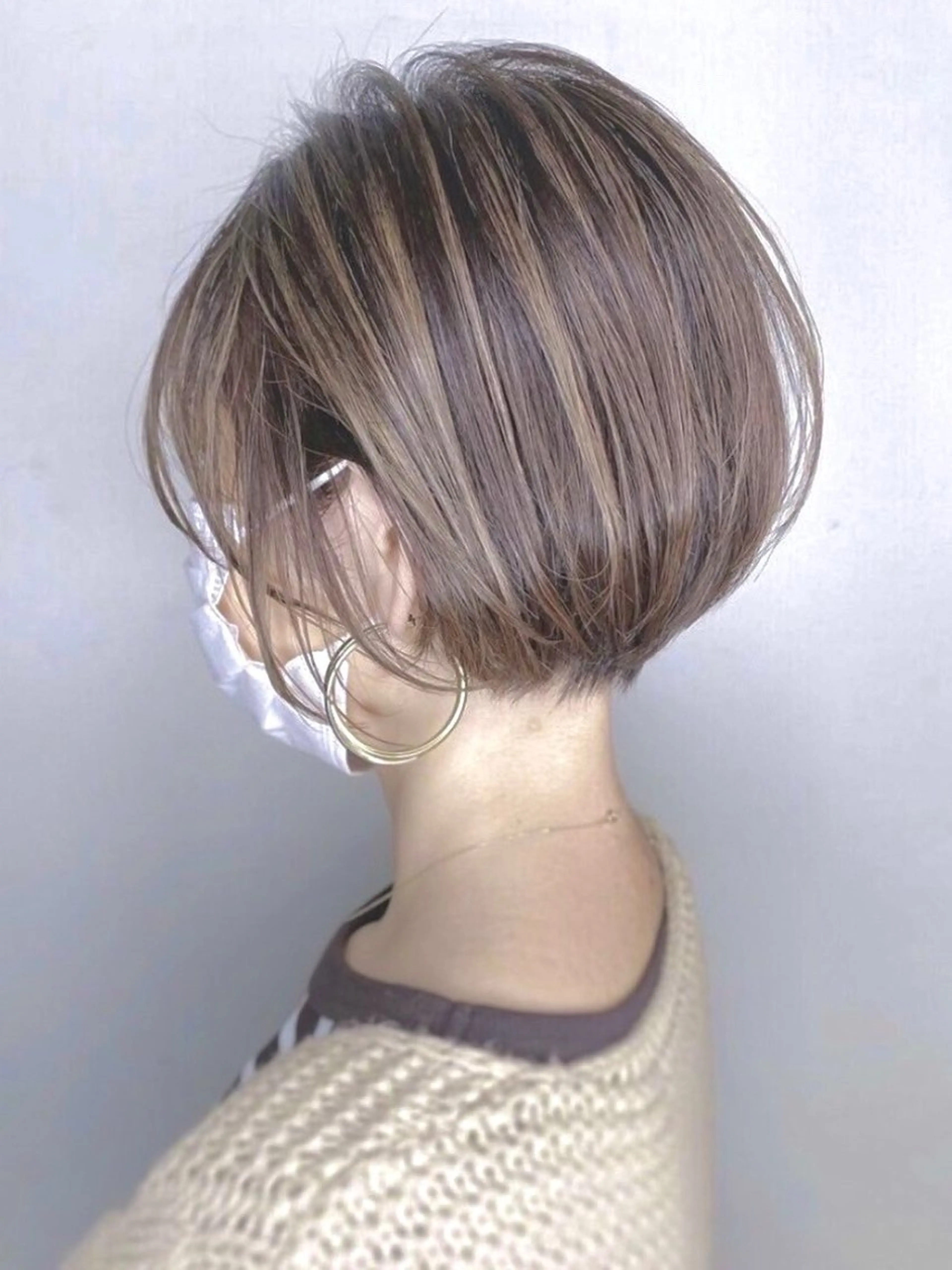 ショート ハイライト トリートメント カット ヘアカラー トリートメント hair&make earth元住吉店所属・滝沢 英昭のヘアスタイル