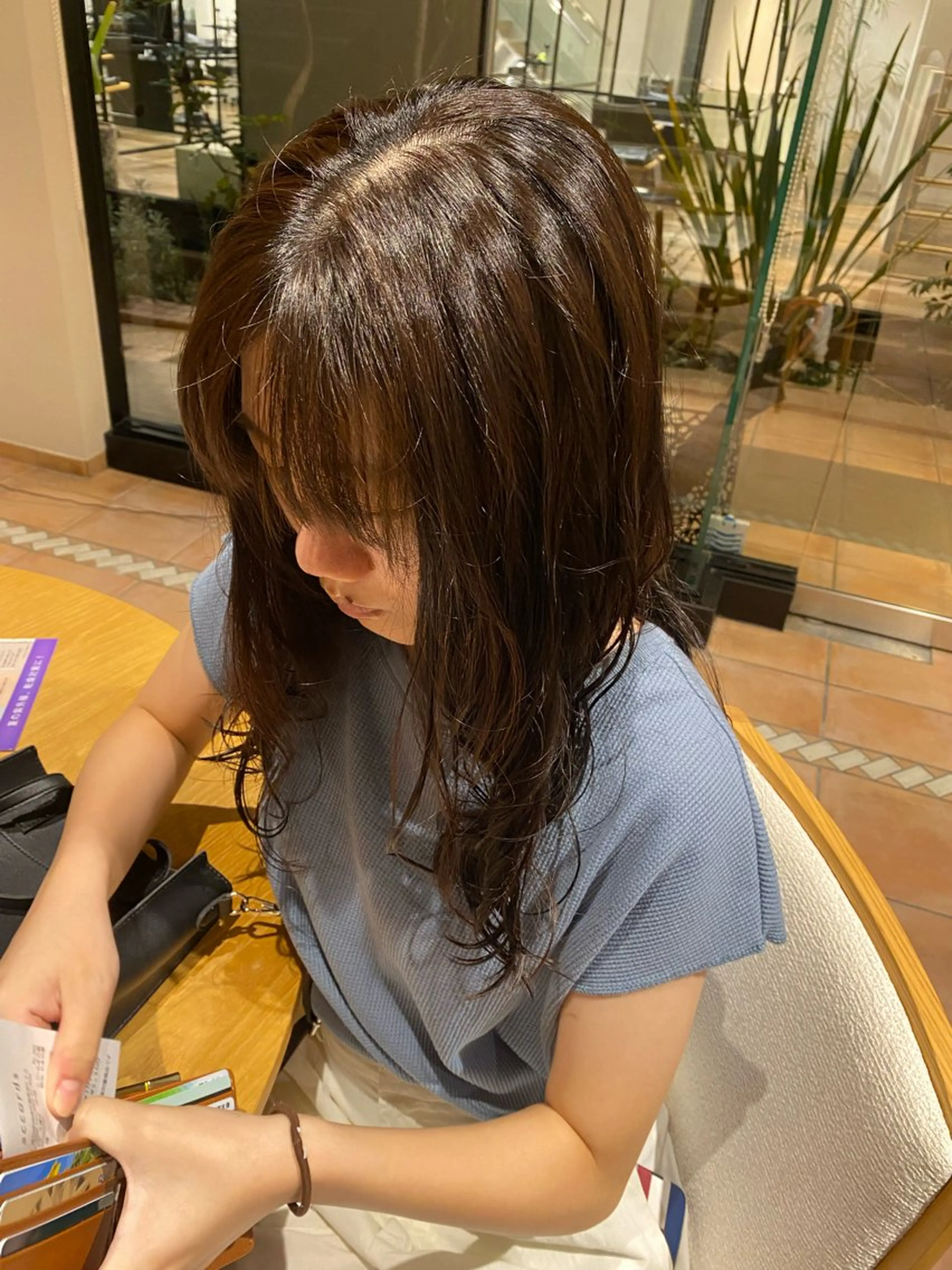 ロング パーマ デジタルパーマ 北本 万実のヘアスタイル