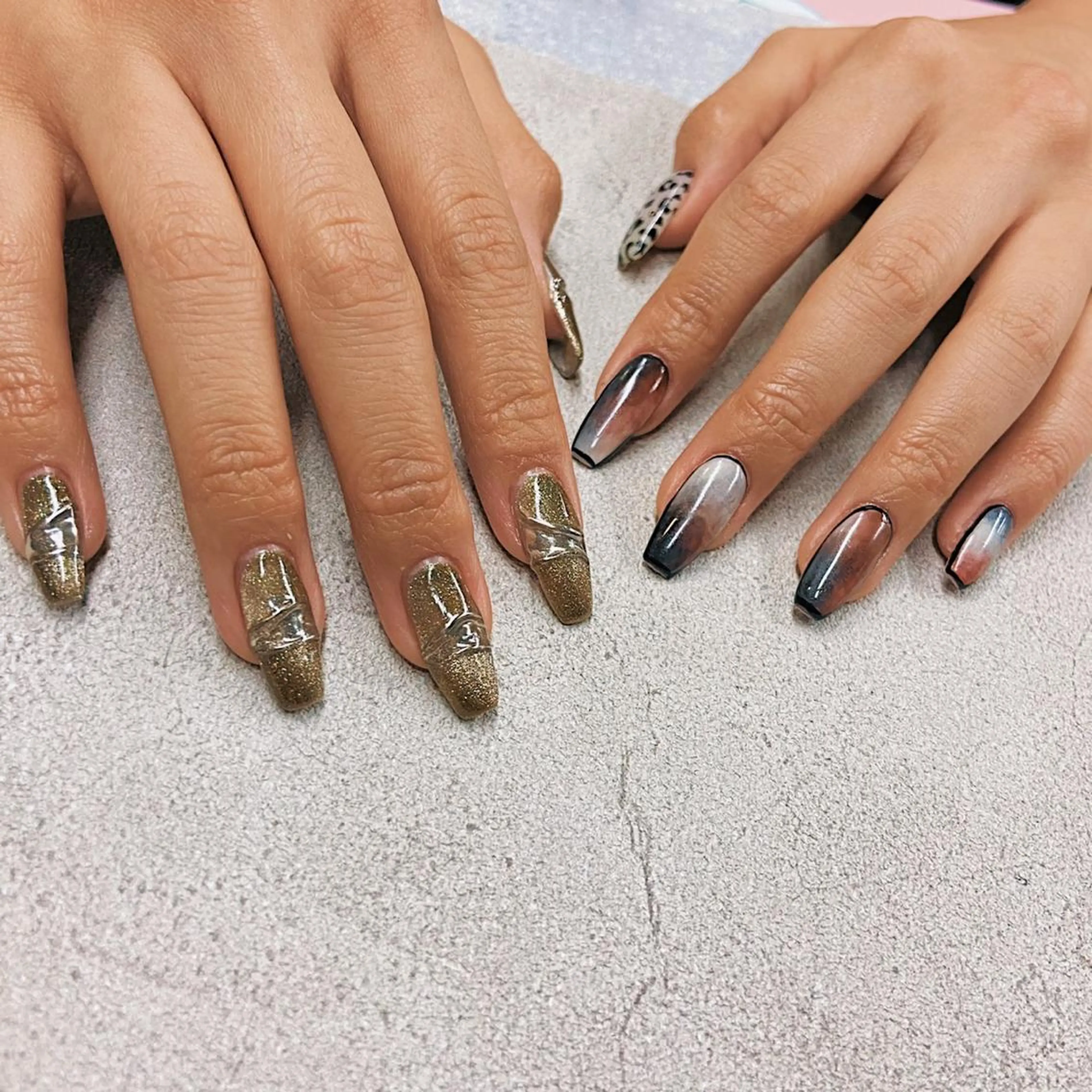 ネイル マグネットネイル tener 🧋yume🧋のネイルデザイン