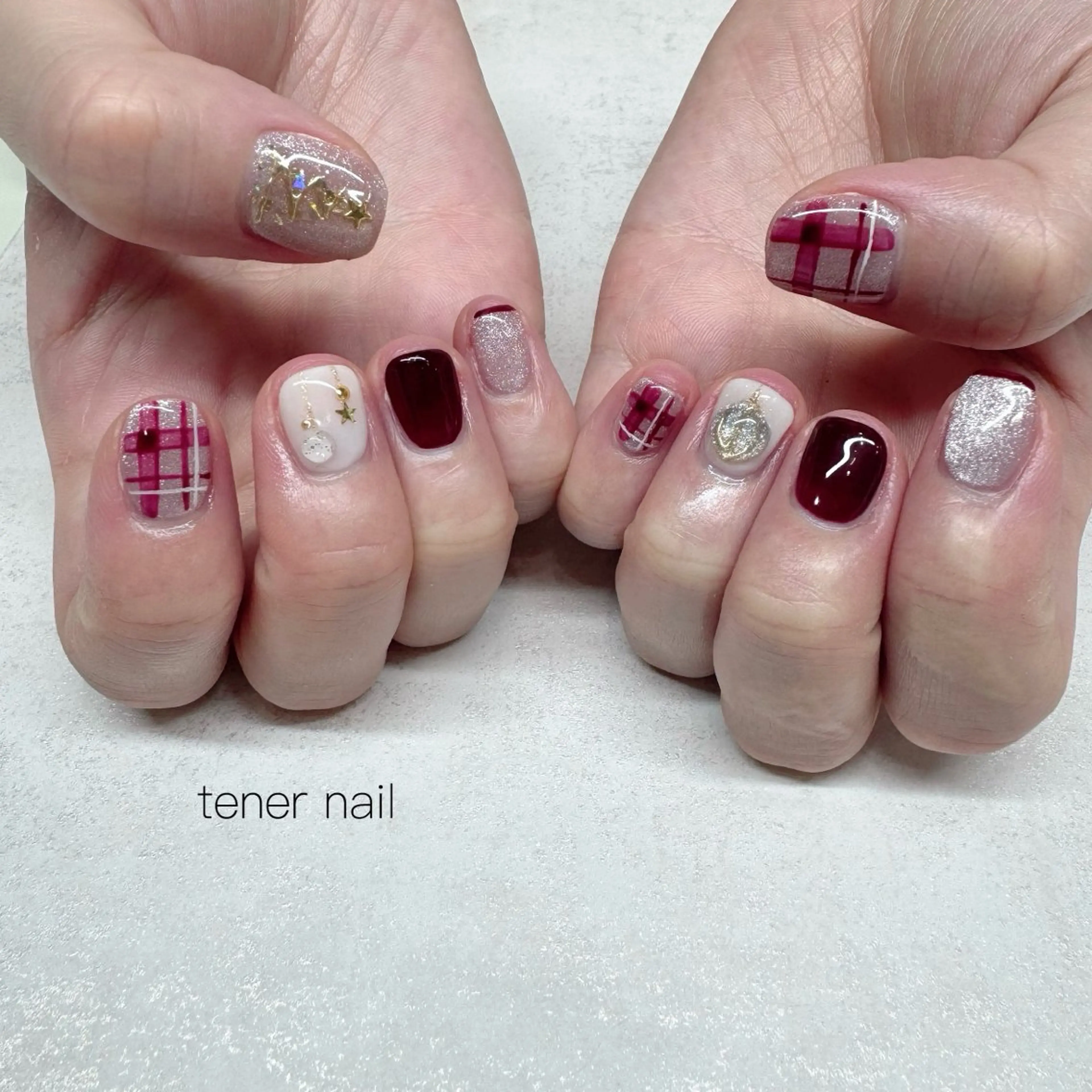 ネイル 冬ネイル クリスマス ハンドネイル tener  nail  テネルネイル所属・テネルネイル tener nailのネイルデザイン