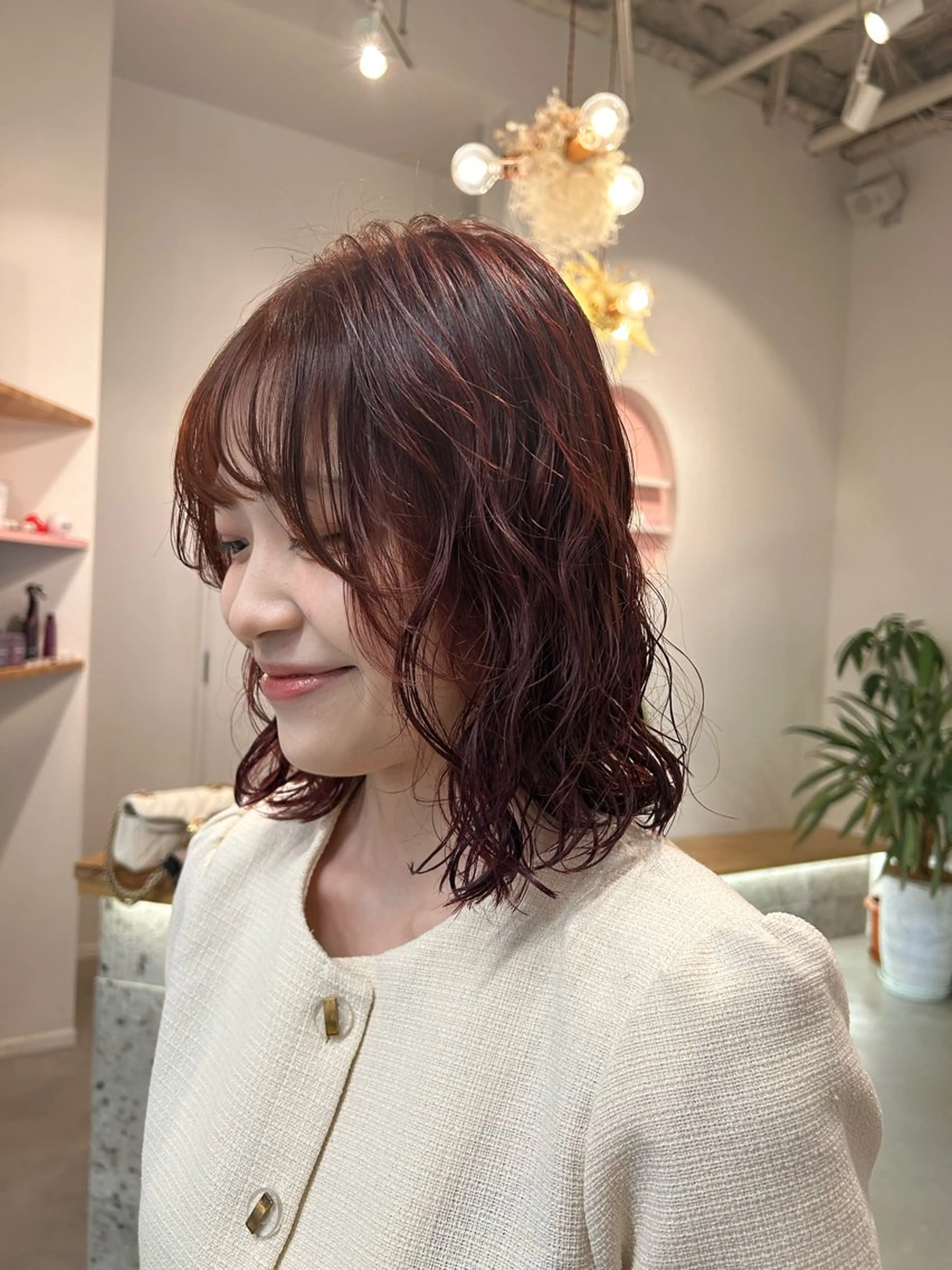 ミディアム カラー パーマ カット ヘアカラー トリートメント noa /大宮美容室のヘアスタイル