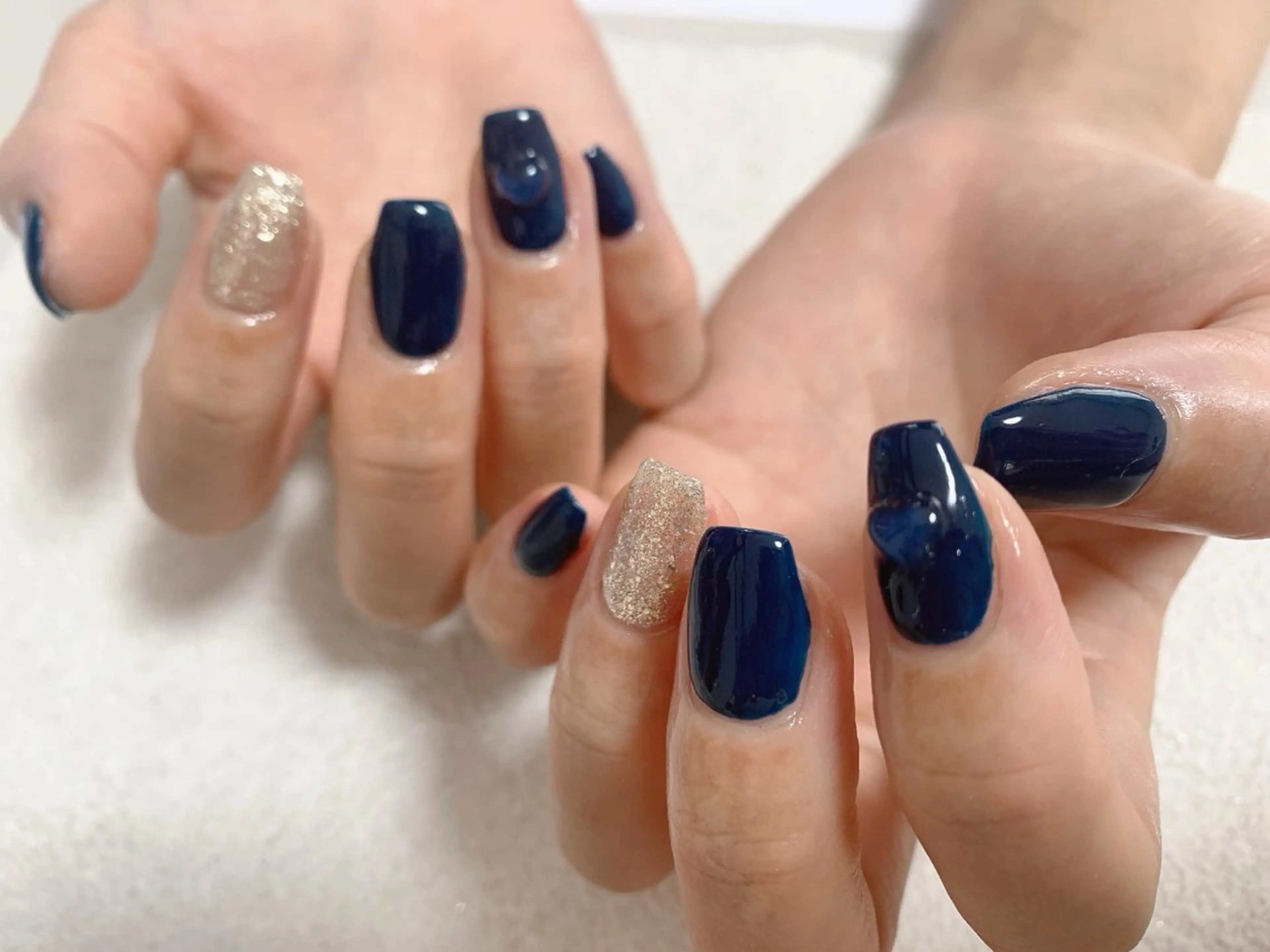 ネイル ジェルネイル ハート メンズネイル パラジェル 春ネイル kiki nail たまプラーザのネイルデザイン