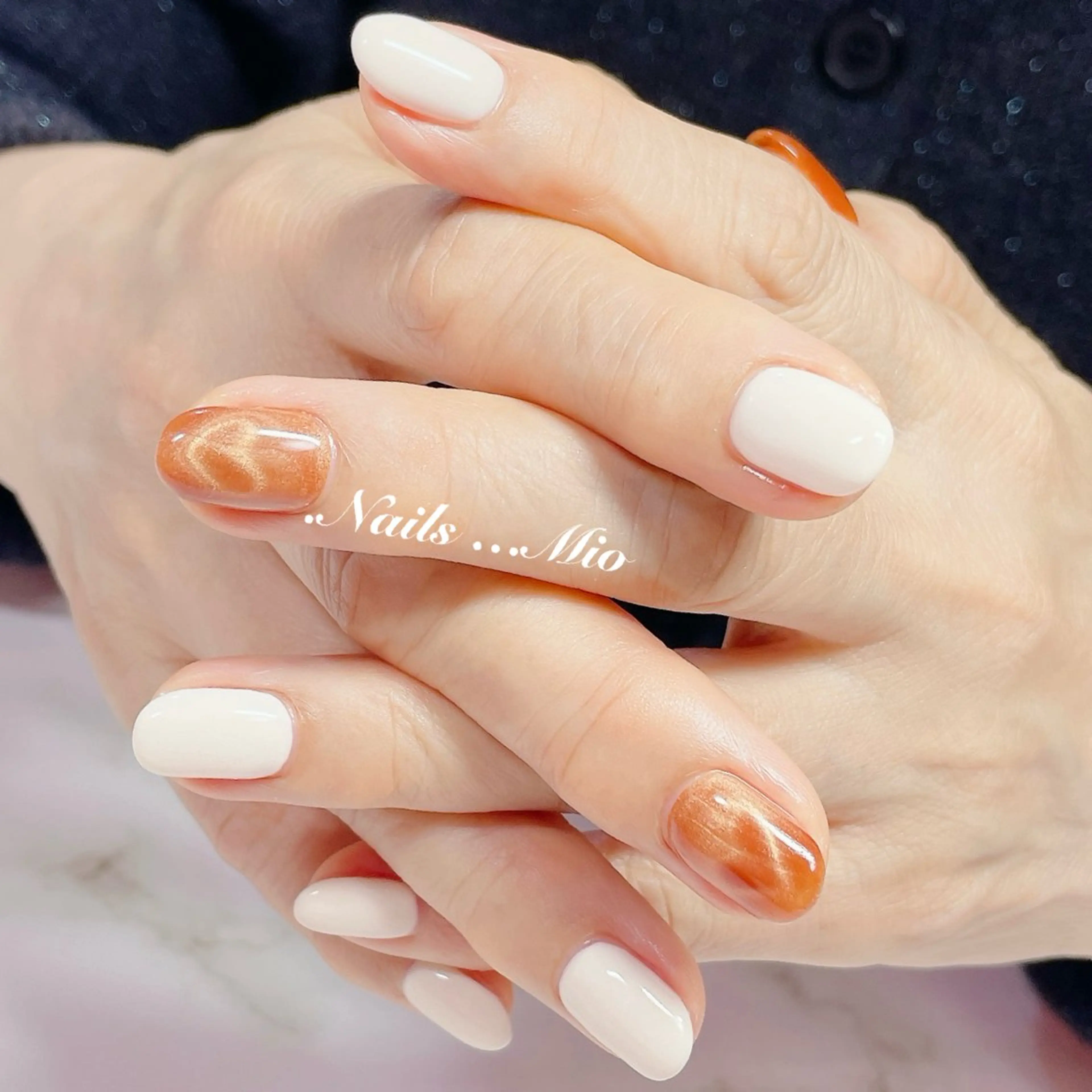 ネイル アートネイル ジェルネイル ハート マグネットネイル .Nails Mio 赤羽西ネイルサロンのネイルデザイン