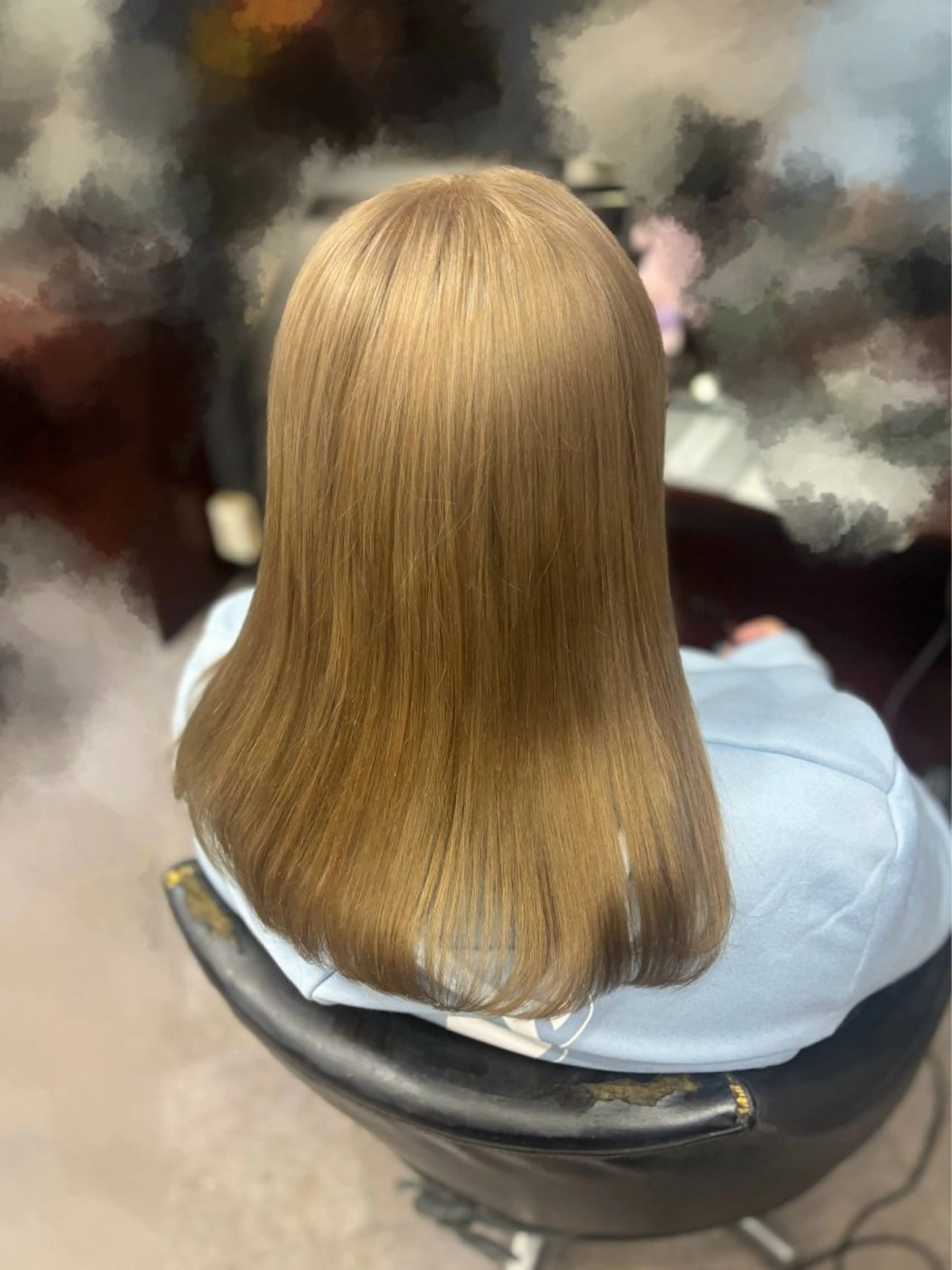 セミロング カラー 韓国ヘア✨エクステ/ しおりのヘアスタイル