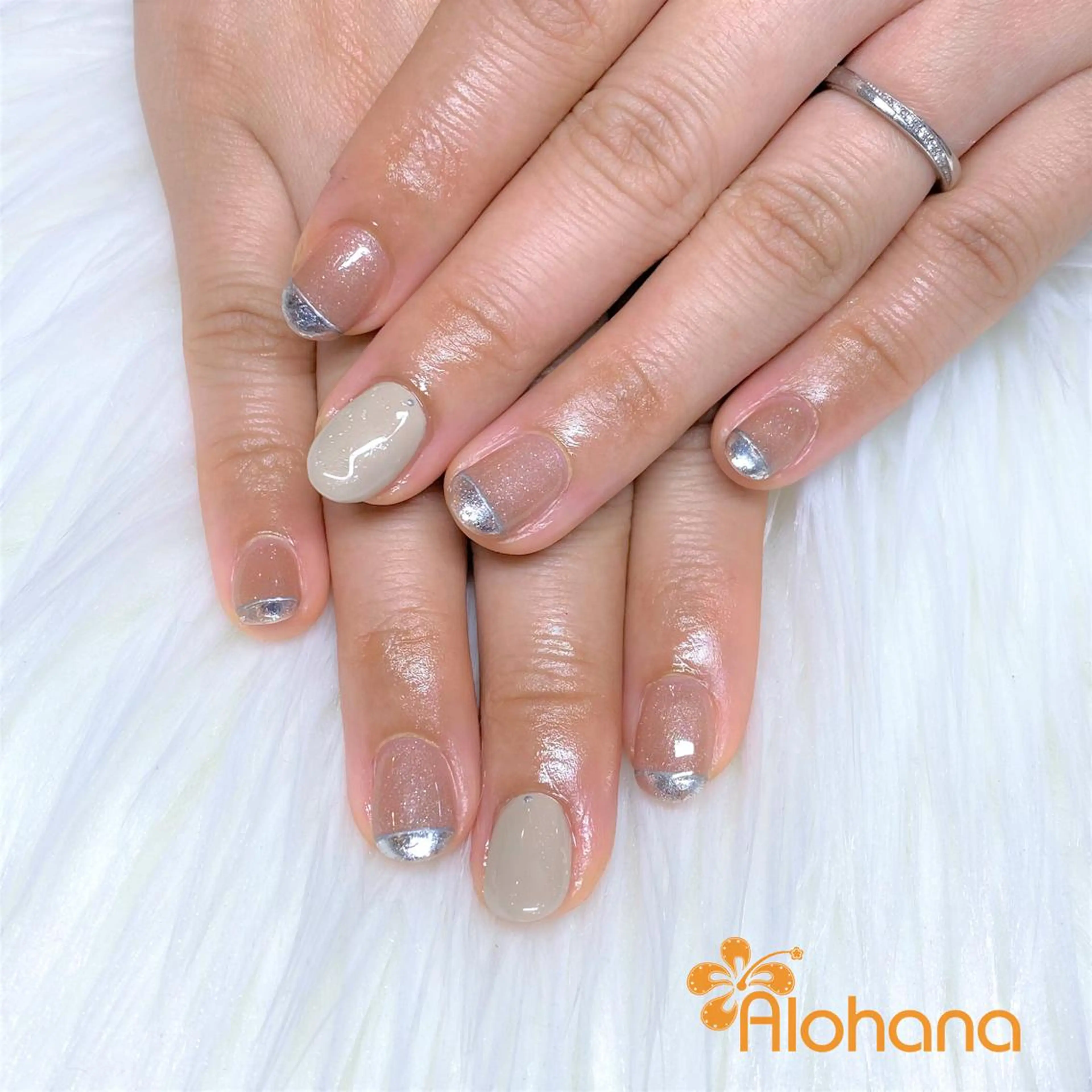 ネイル フレンチネイル ハンドネイル Alohana所属・Alohana Minaのネイルデザイン