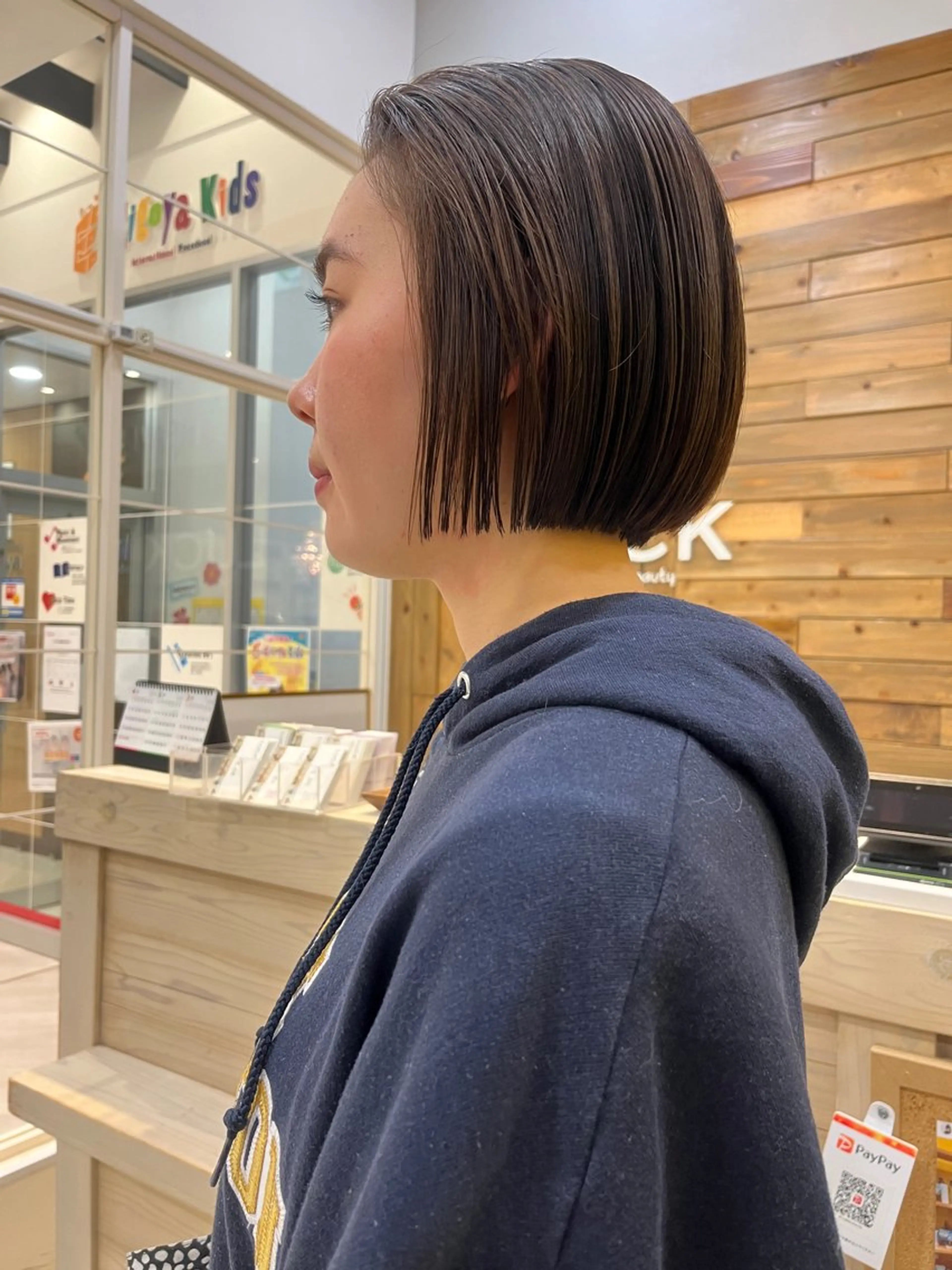 ショート カット 黒田瀬奈/ボブ まろやかベージュのヘアスタイル