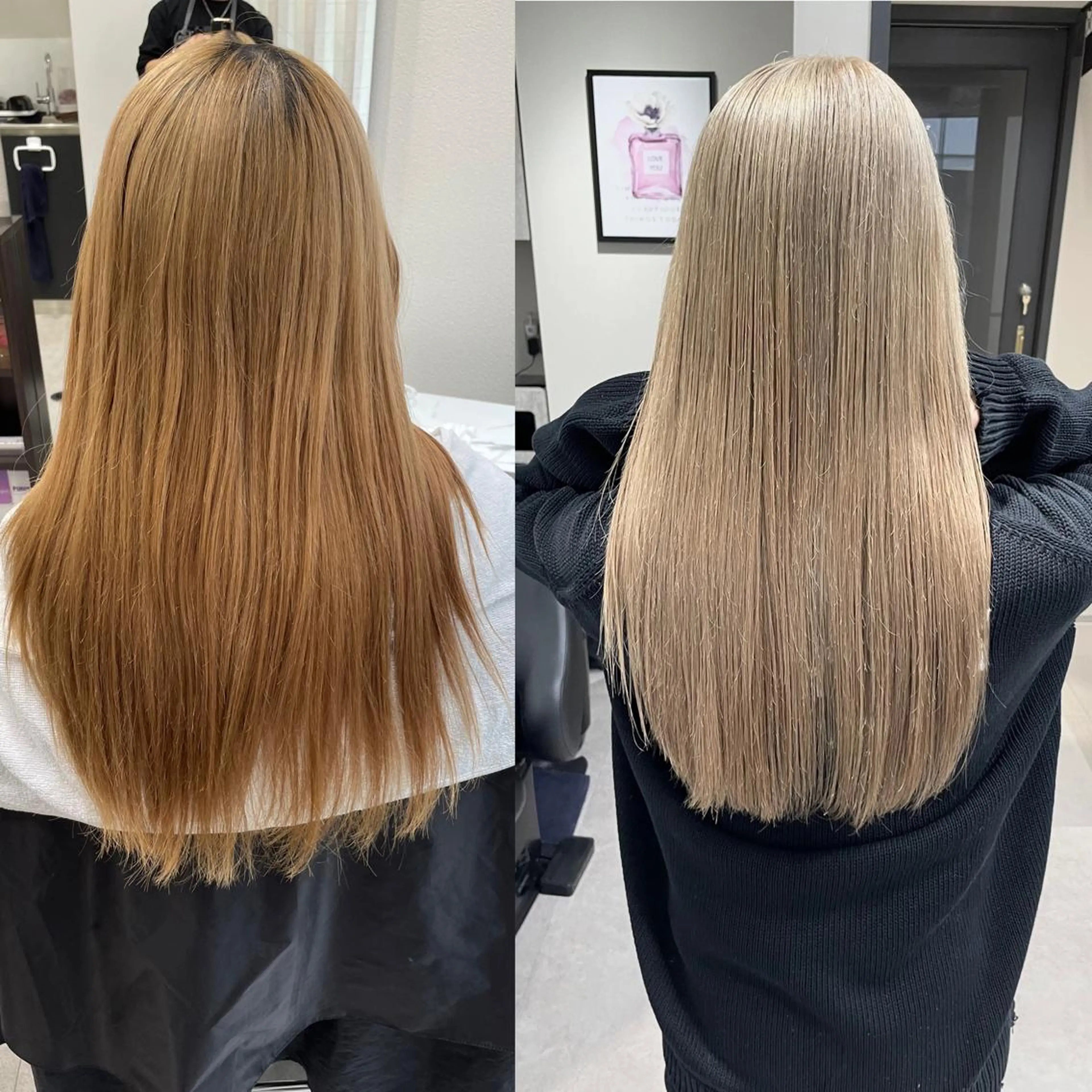 ロング カラー ヘアカラー トリートメント 髪質改善will hairdesignのヘアスタイル