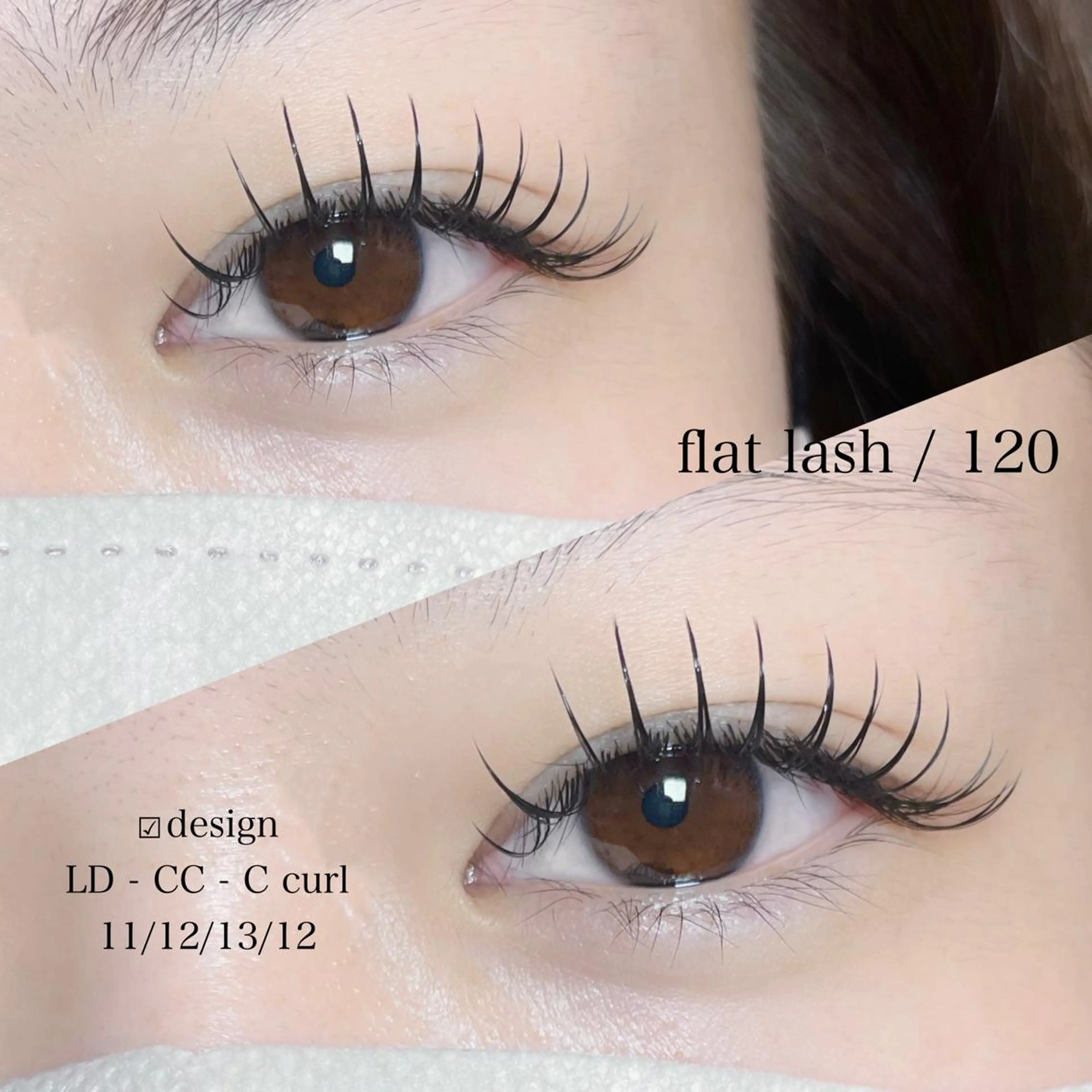 マツエク・マツパ Dカール フラットラッシュ マツエク GO TODAY   SHAiRE SALON iris duo所属・Yui eye 表参道のマツエク・マツパデザイン