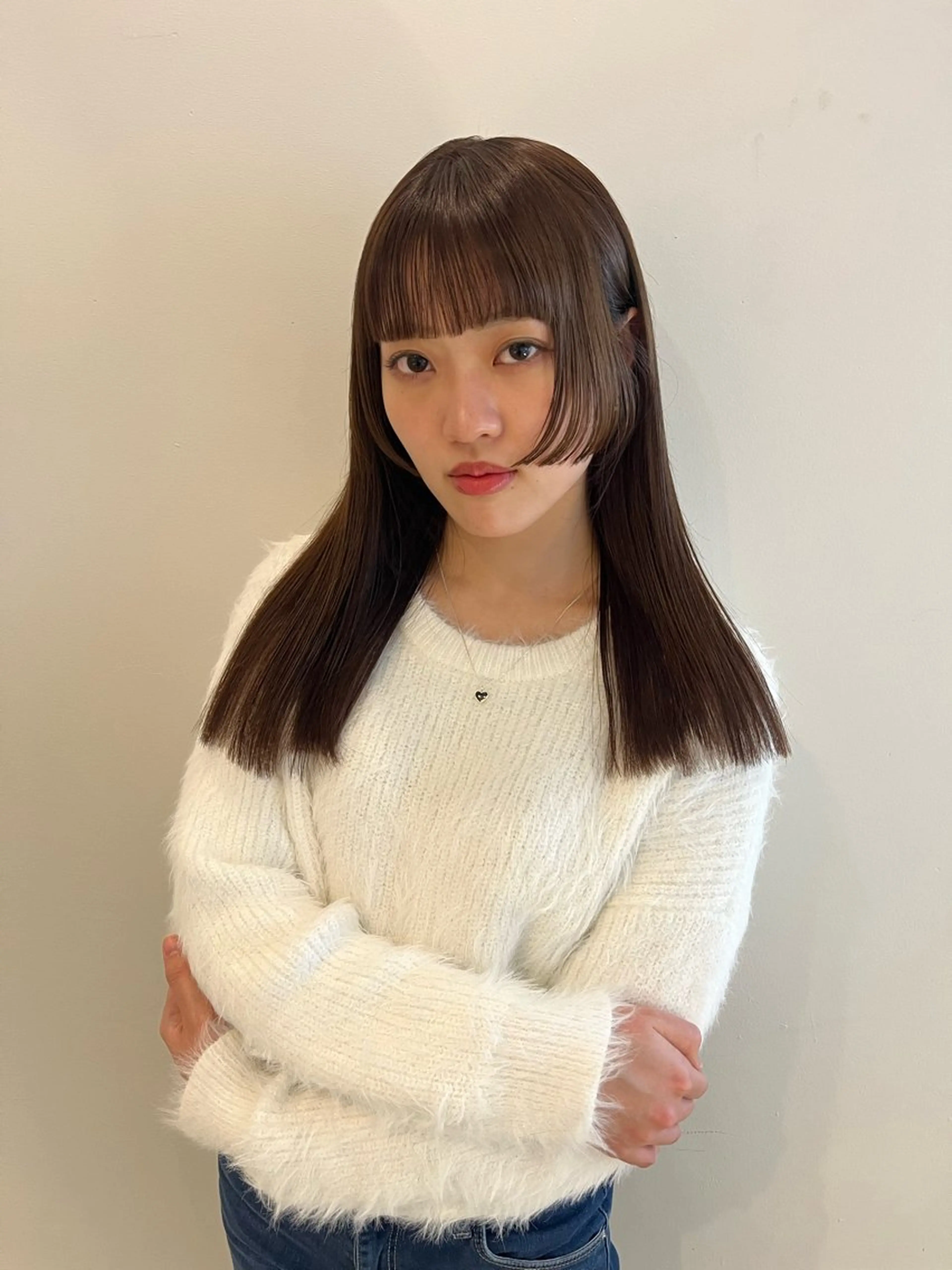 セミロング 姫カット ALLYS 渋谷店所属・最高級の艶のある カラーmei🎨のヘアスタイル