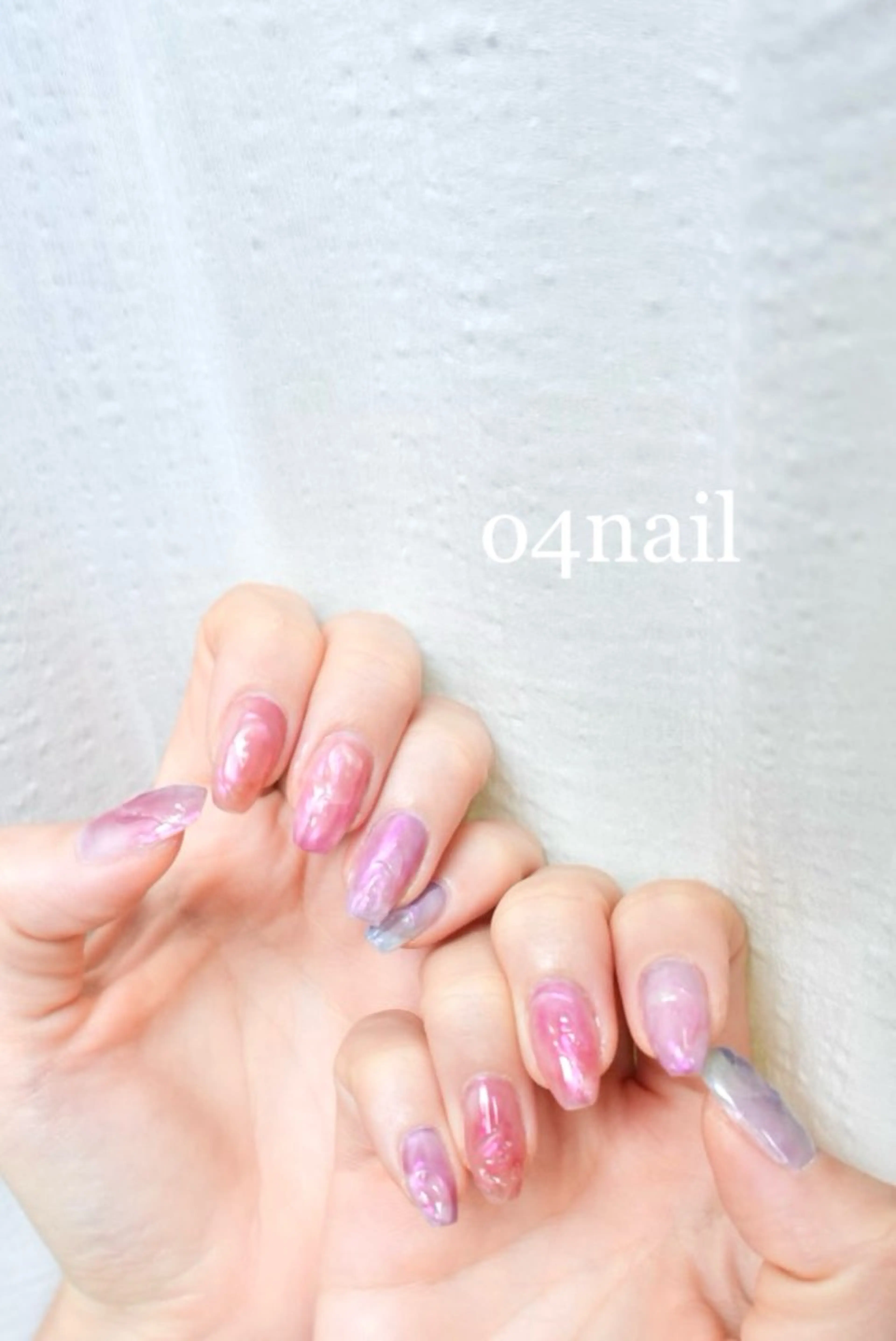 ネイル オーロラネイル オフィスネイル ピンク ハンドネイル my place+s所属・o4nail___ ARISAのネイルデザイン