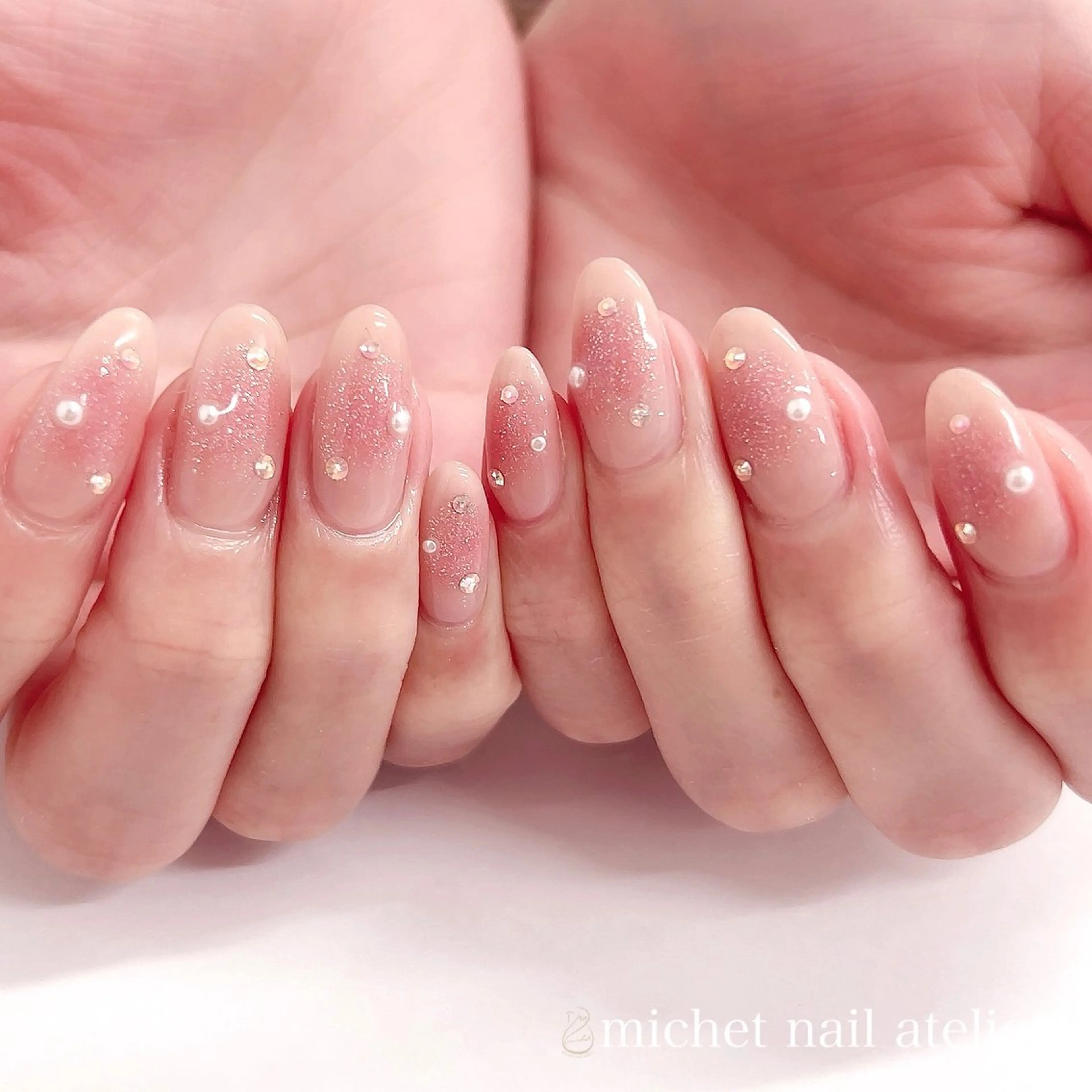 ネイル チークネイル ジェルネイル ワンカラーネイル ピンク 春ネイル ハンドネイル h. rikaのネイルデザイン