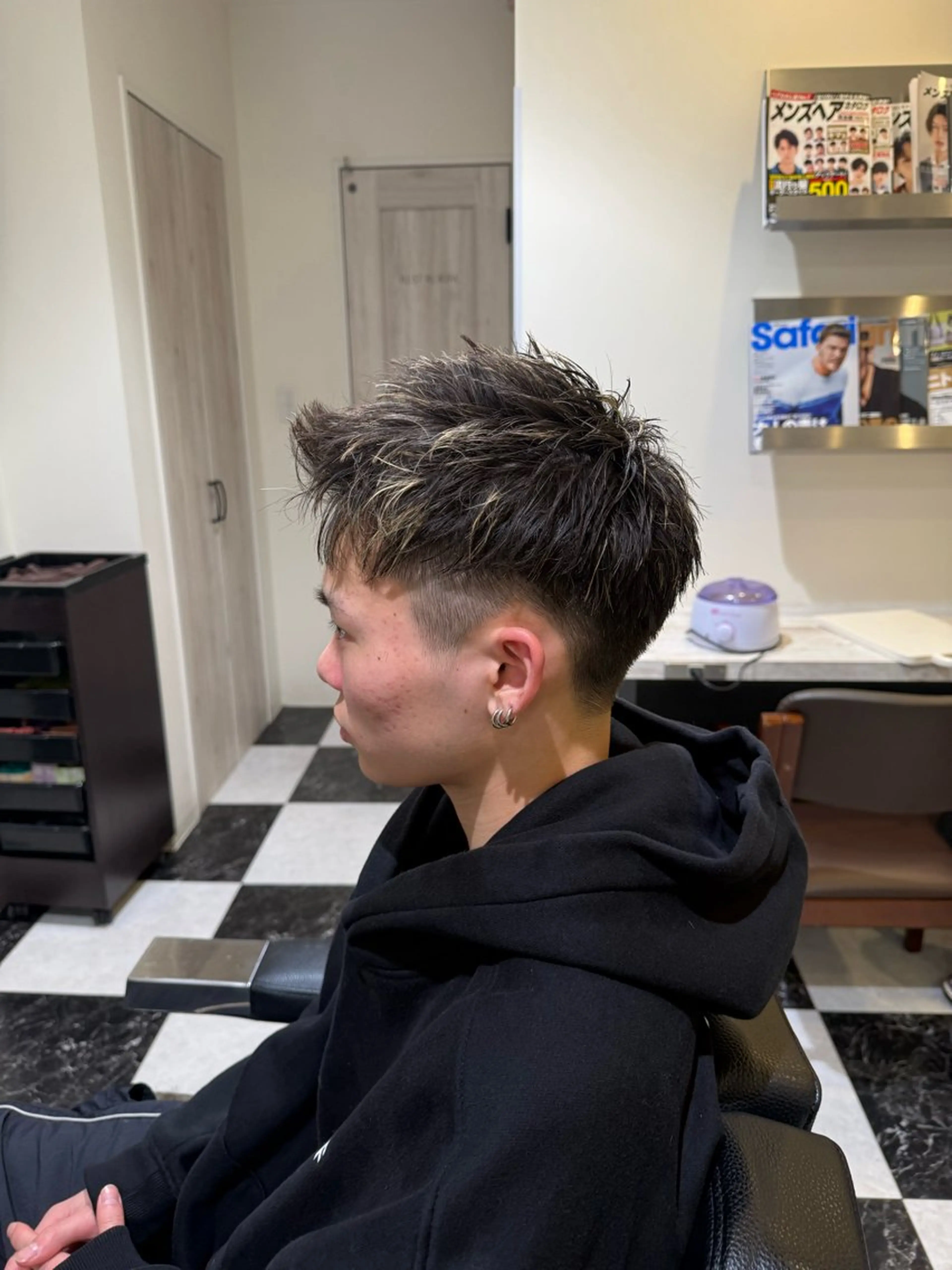 ショート メンズ 似合わせカットパーマ 長峯丈士のヘアスタイル