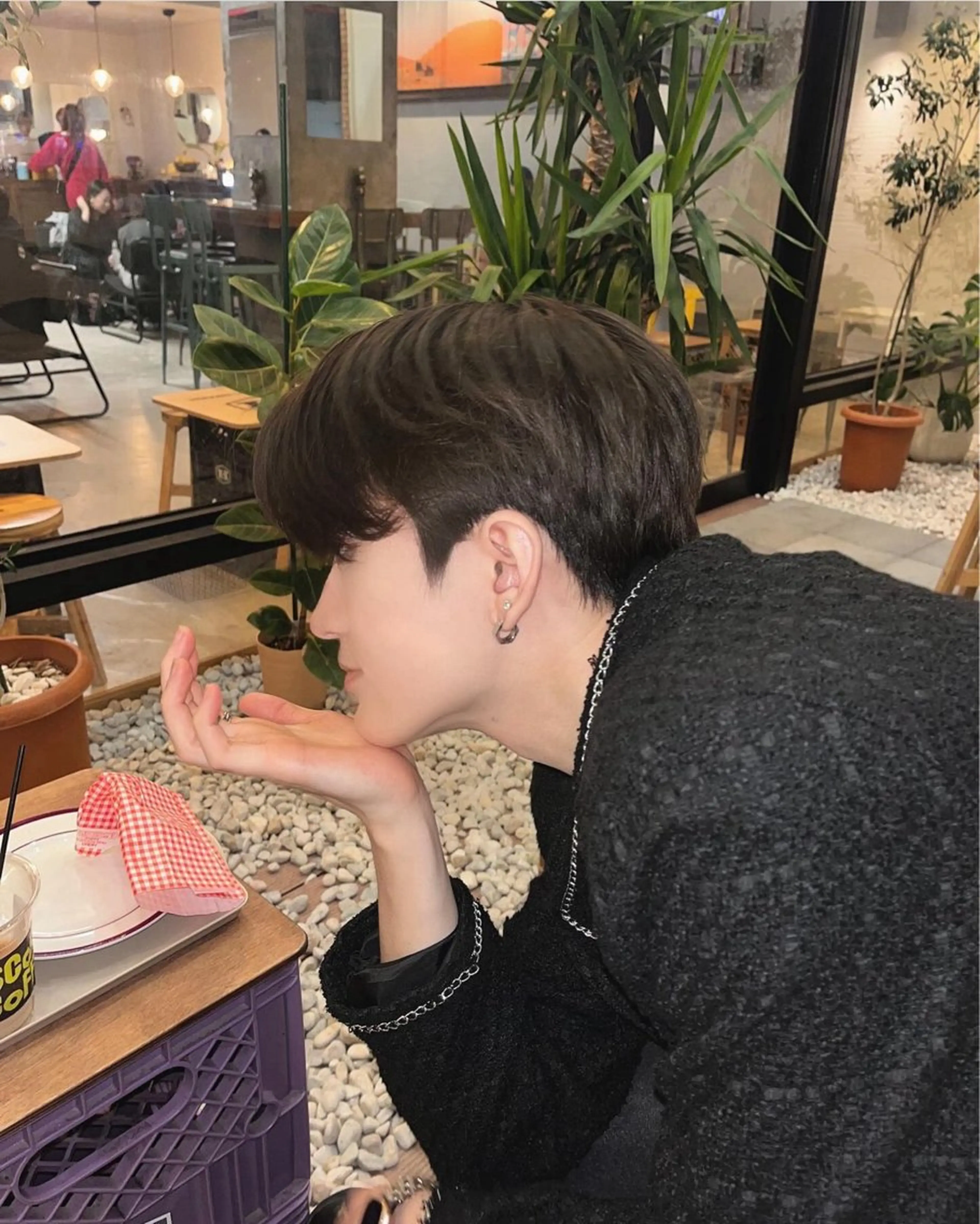 メンズ メンズ韓国風 韓国マッシュ マッシュウルフ マッシュ メンズウルフカット 縮毛矯正&髪質改善/ きょうの🐺のヘアスタイル