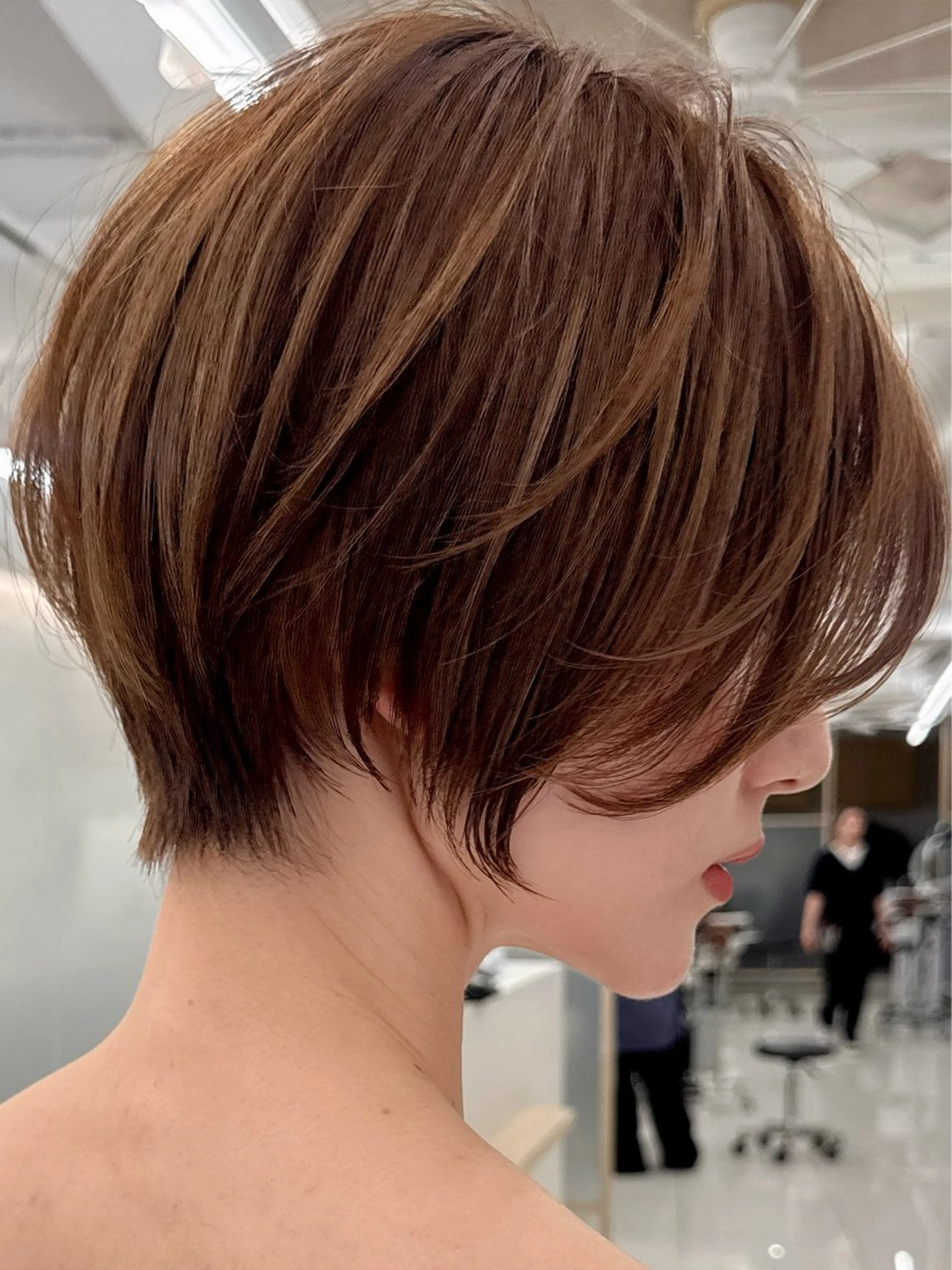 ショート ショートボブ 丸みショート ボブ ショートヘア レイヤー/韓国/ 顔周り/しんやのヘアスタイル