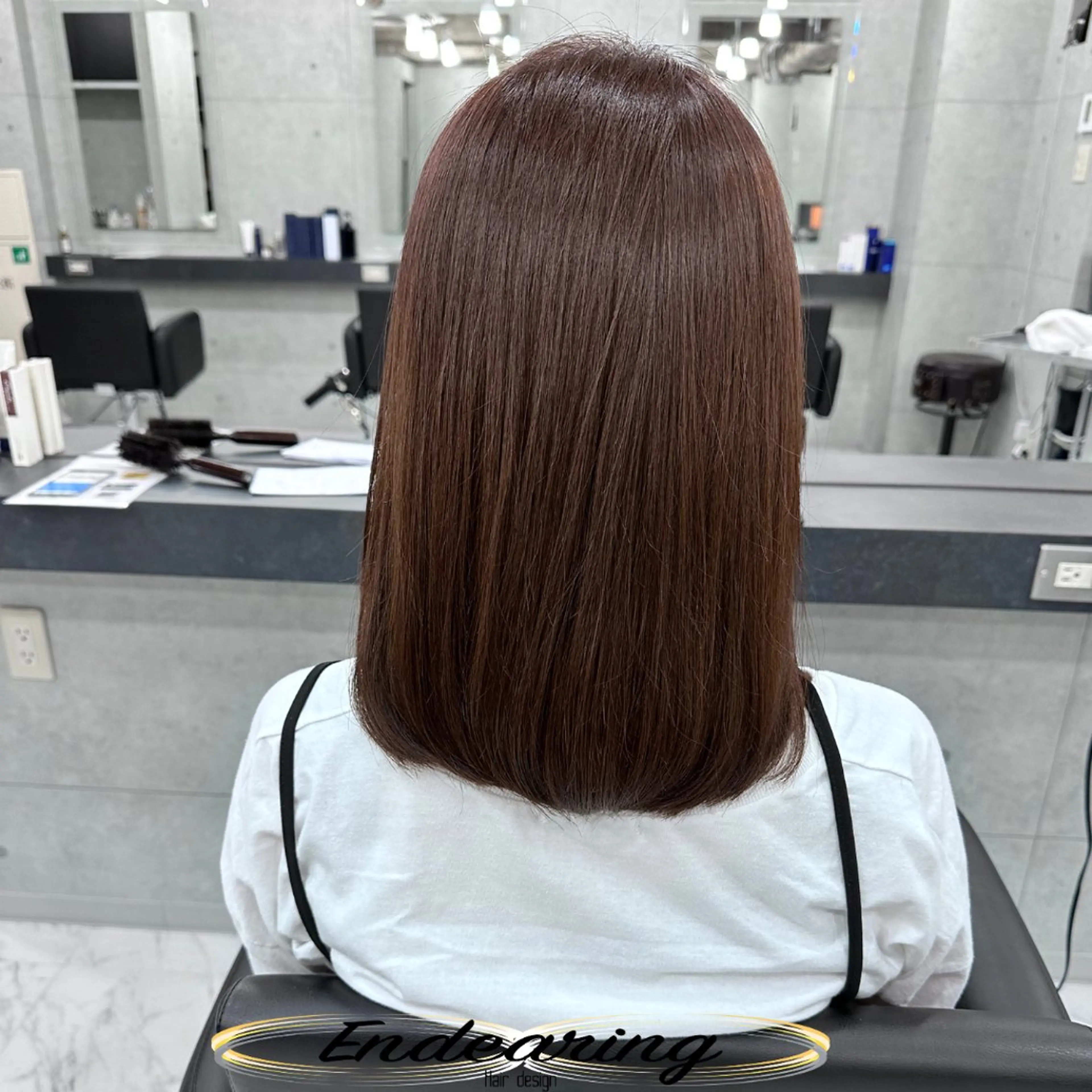 ミディアム カット ヘアカラー Endearing 銀座/レイヤーカットのヘアスタイル