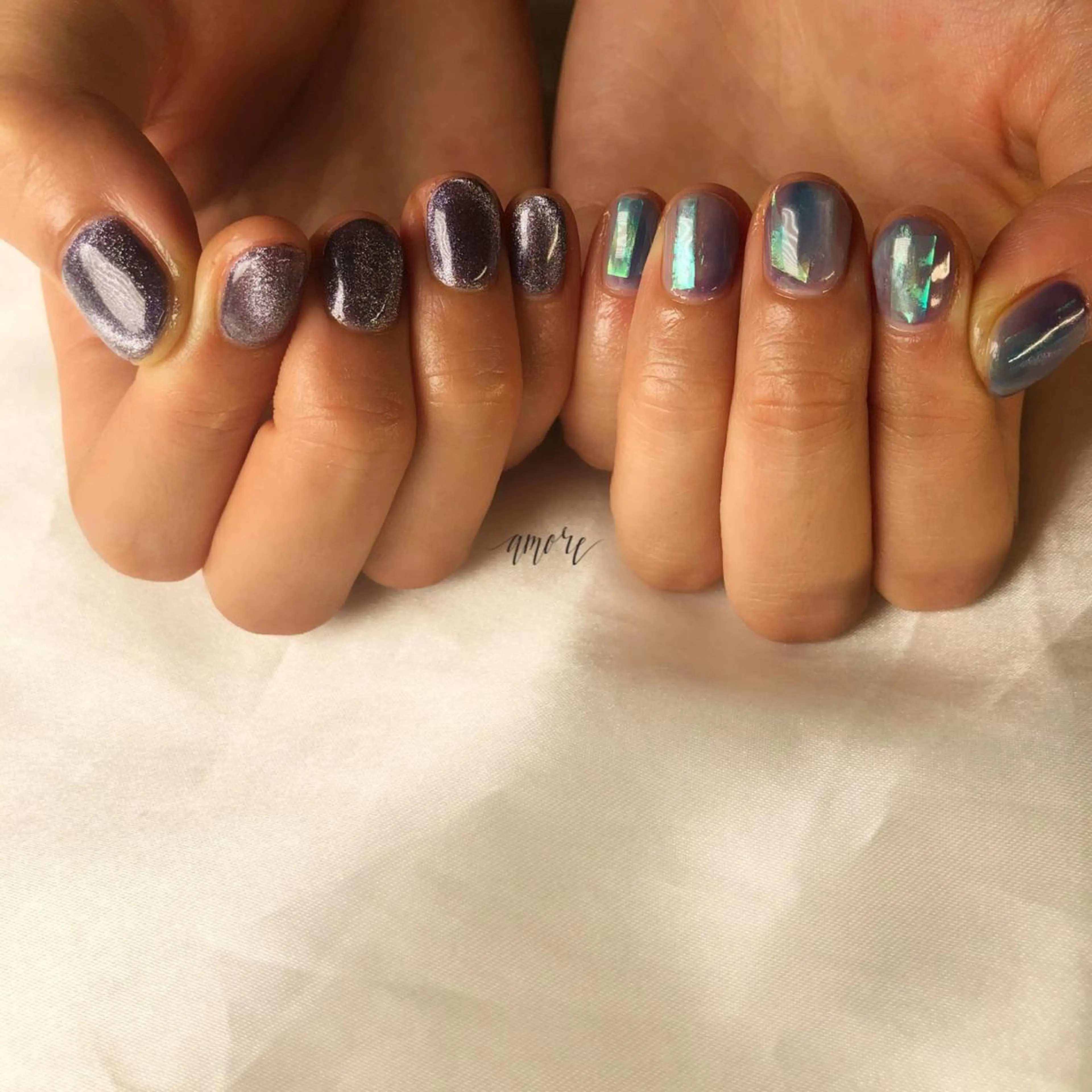 ネイル ジェルネイル 氷ネイル・うるうるネイル マグネットネイル ミラーネイル ニュアンスネイル You kyehwaのネイルデザイン