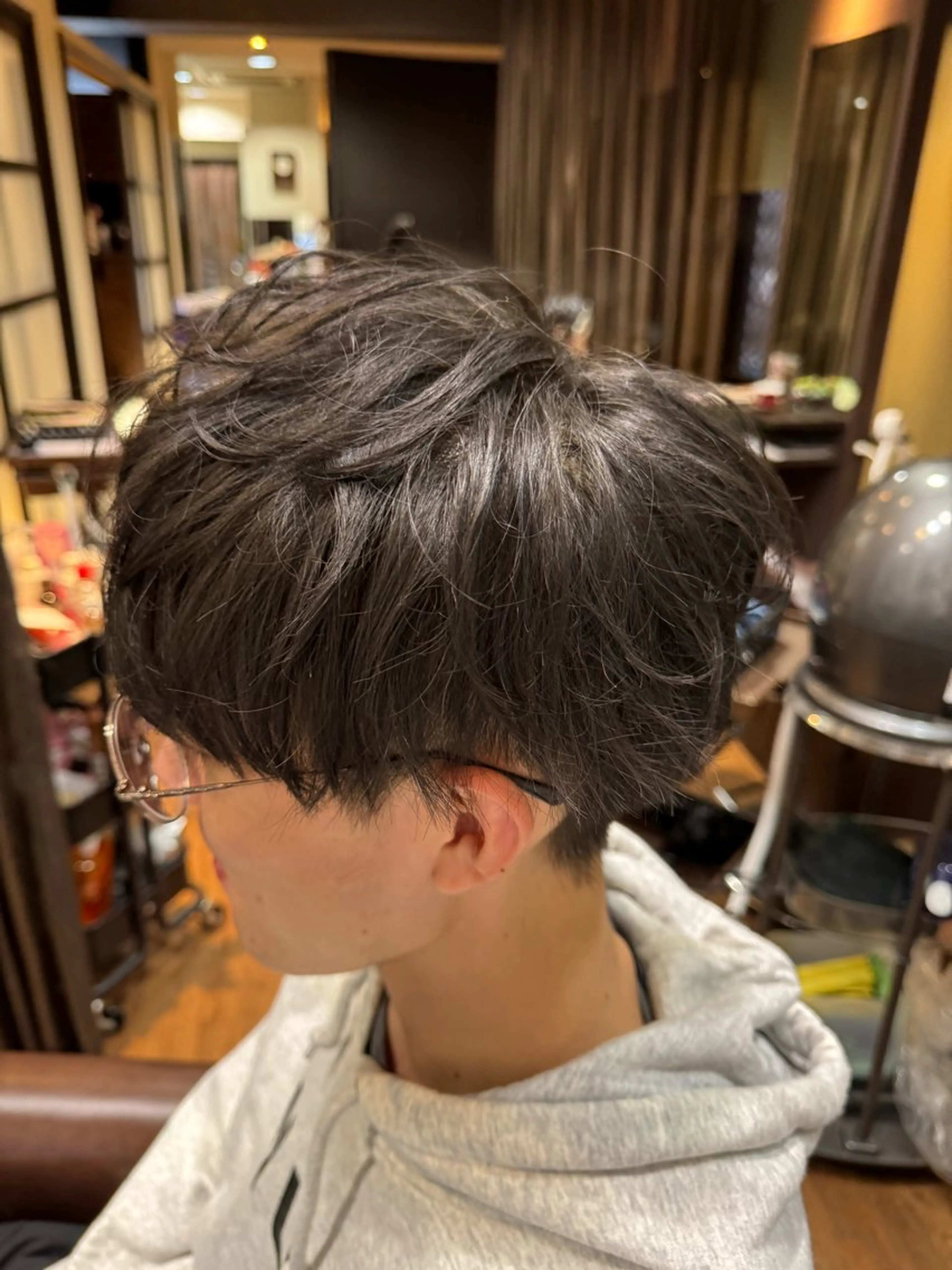 ショート メンズ カット パーマ 【縮毛矯正/カラー】 今野寛己のヘアスタイル