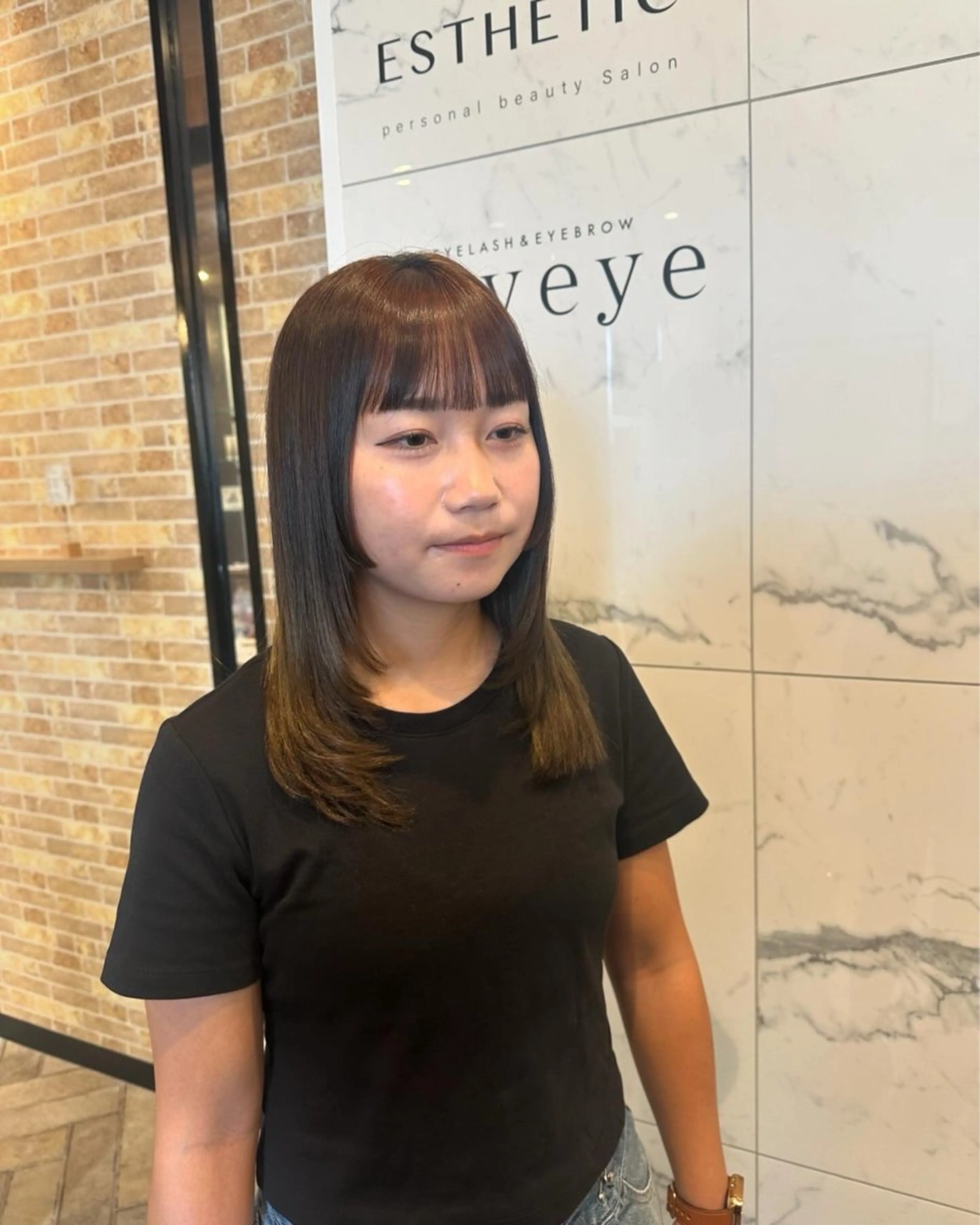 セミロング 姫カット レイヤーカット arl 豊田店のヘアスタイル