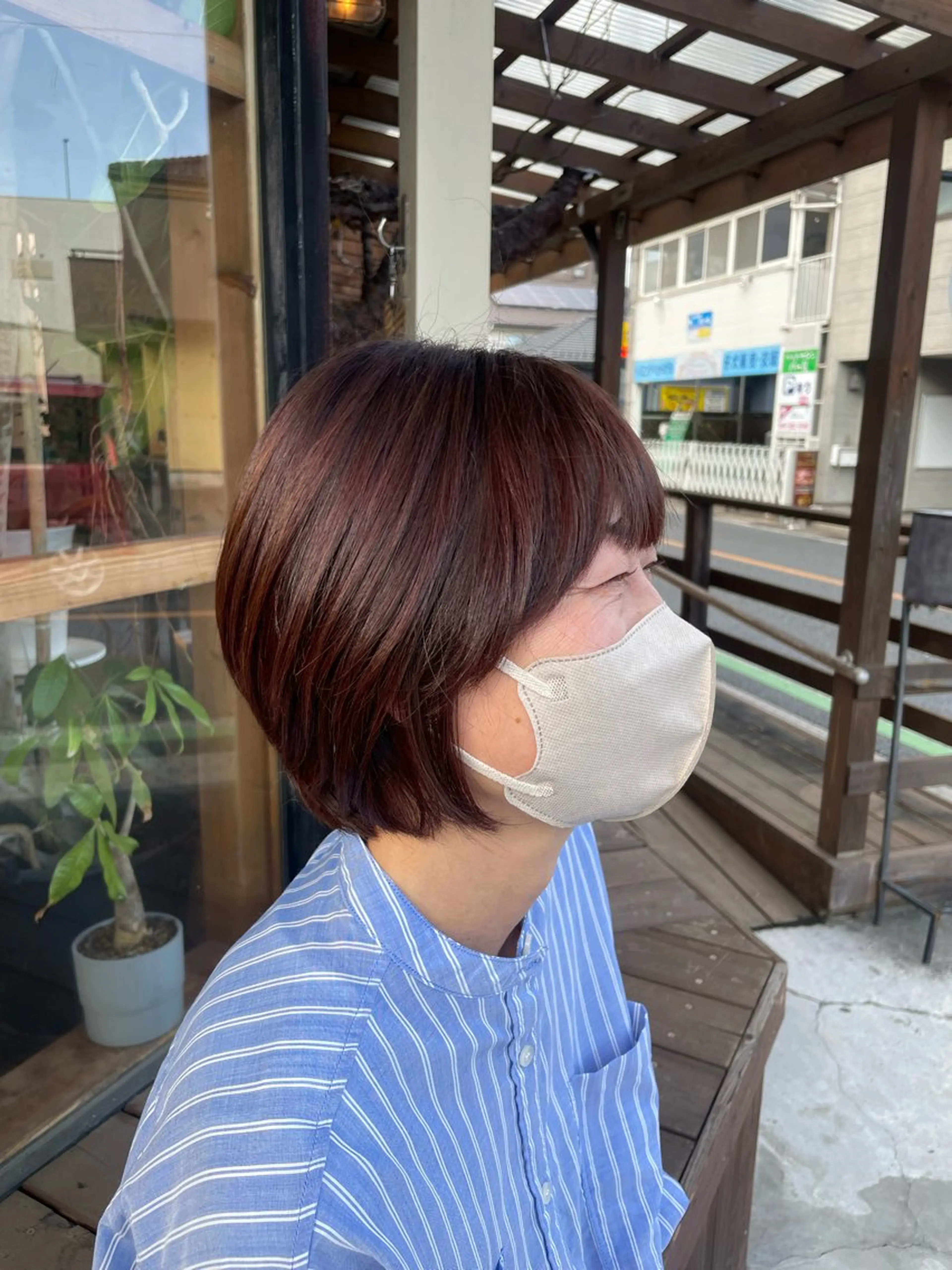 ショート カラー ヘアカラー トリートメント ヘッドスパ 白髪ケア  BAUM まやのヘアスタイル