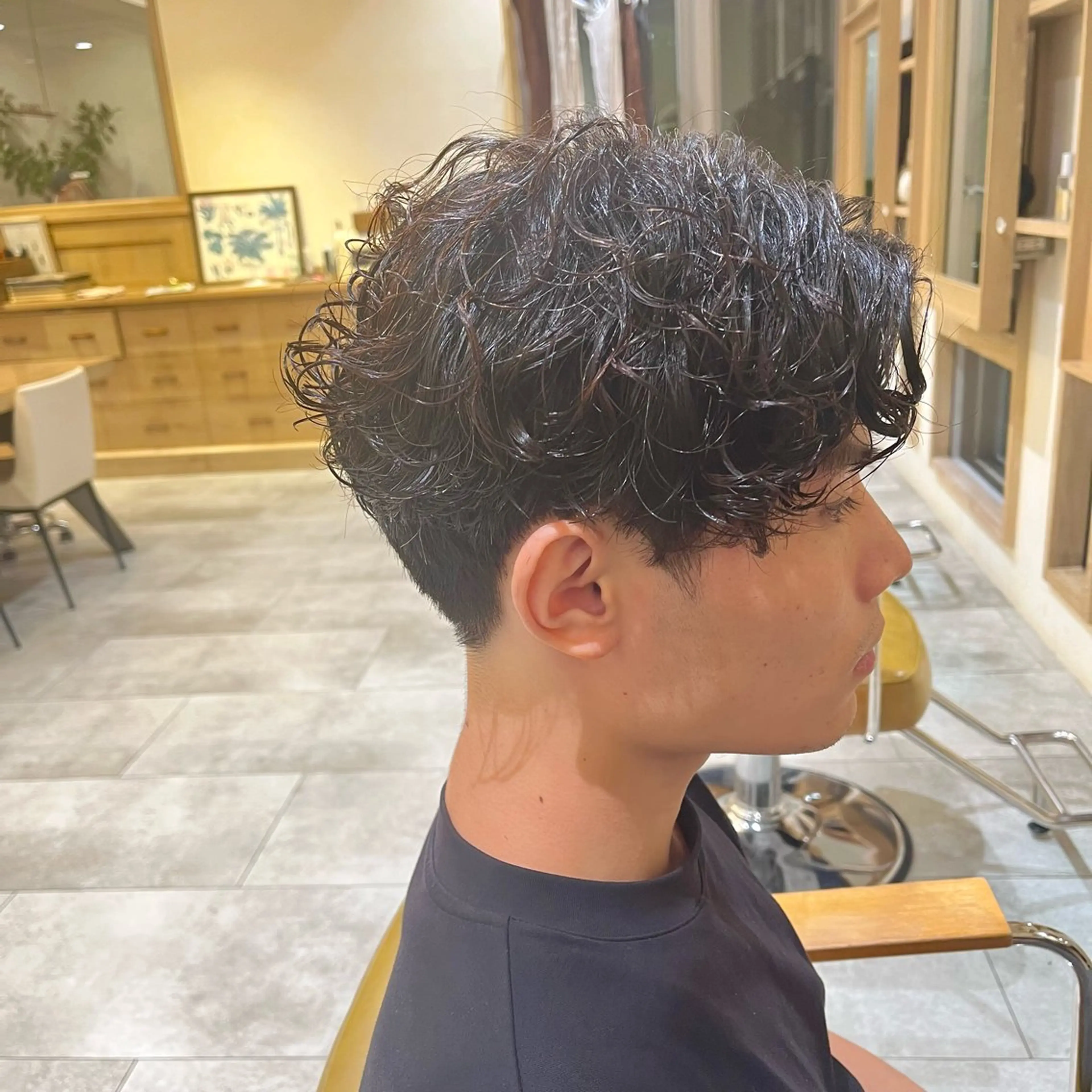 ショート パーマ メンズ メンズパーマ 刈り上げ 外国人風カラー カット パーマ CANAAN hair salon 表参道店所属・🌿‬ナチュラルヘア /パーマ/蒼真🍃のヘアスタイル